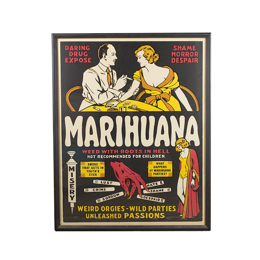 "Marihuana" Film Poster in Frame