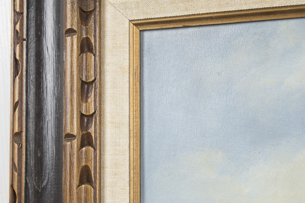 W. Larson Oil Painting Hunting Scene