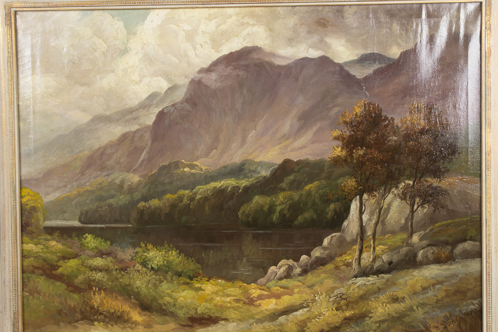 E. Sutton Oil Painting Landscape