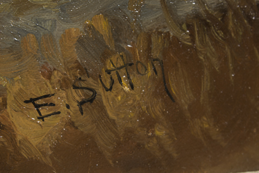 E. Sutton Oil Painting Landscape