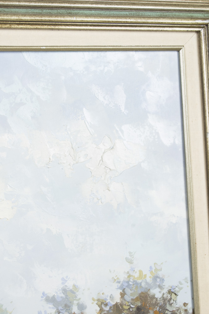 J. Gaston Oil Painting of Parisian Scene