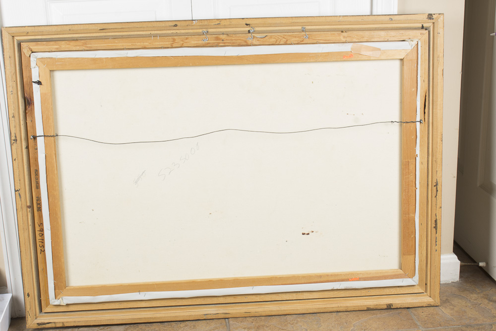 J. Gaston Oil Painting of Parisian Scene