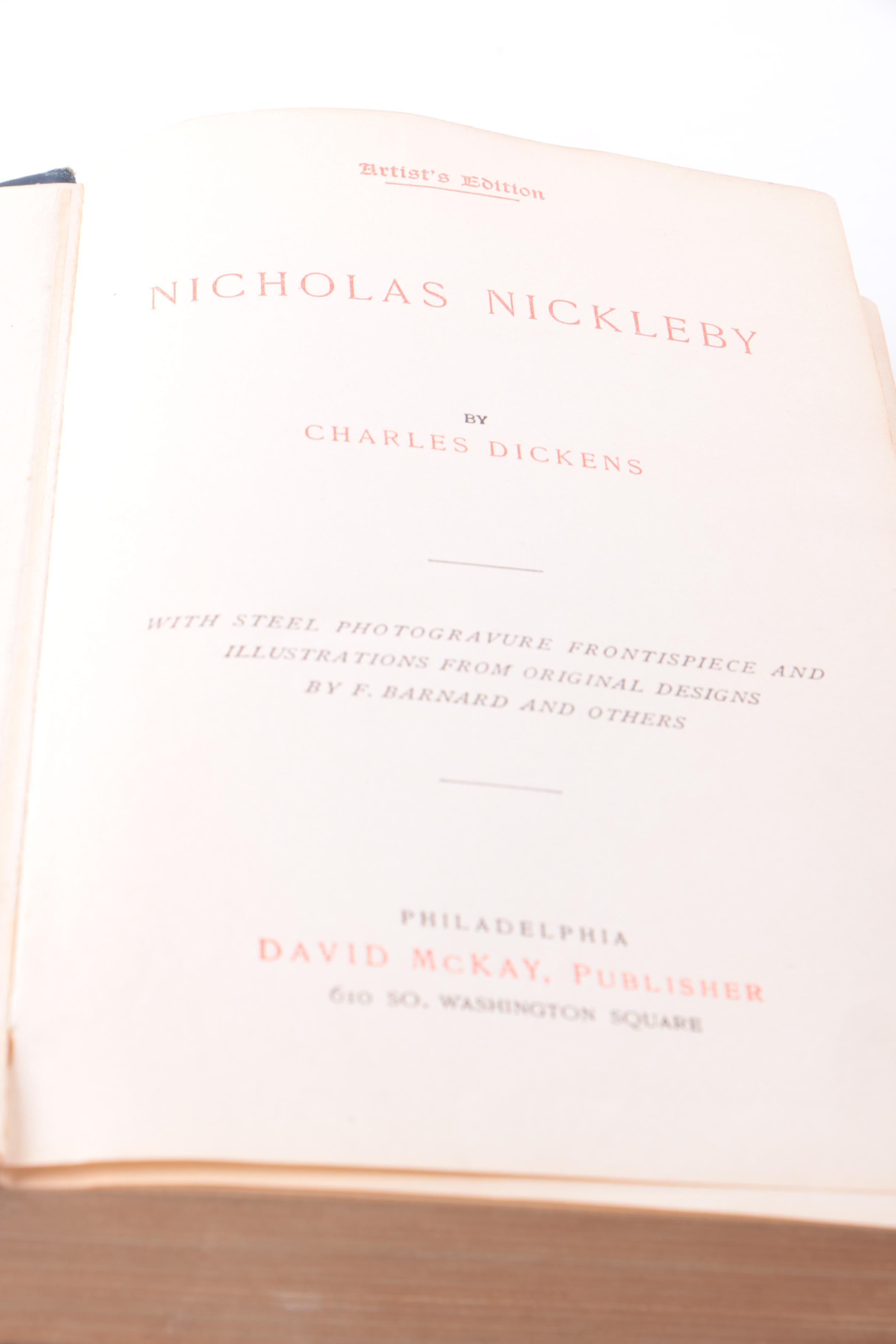 Antique Collection of Works by Charles Dickens