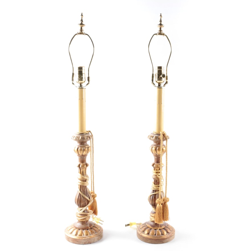 Pair of Decorative Candlestick Lamps