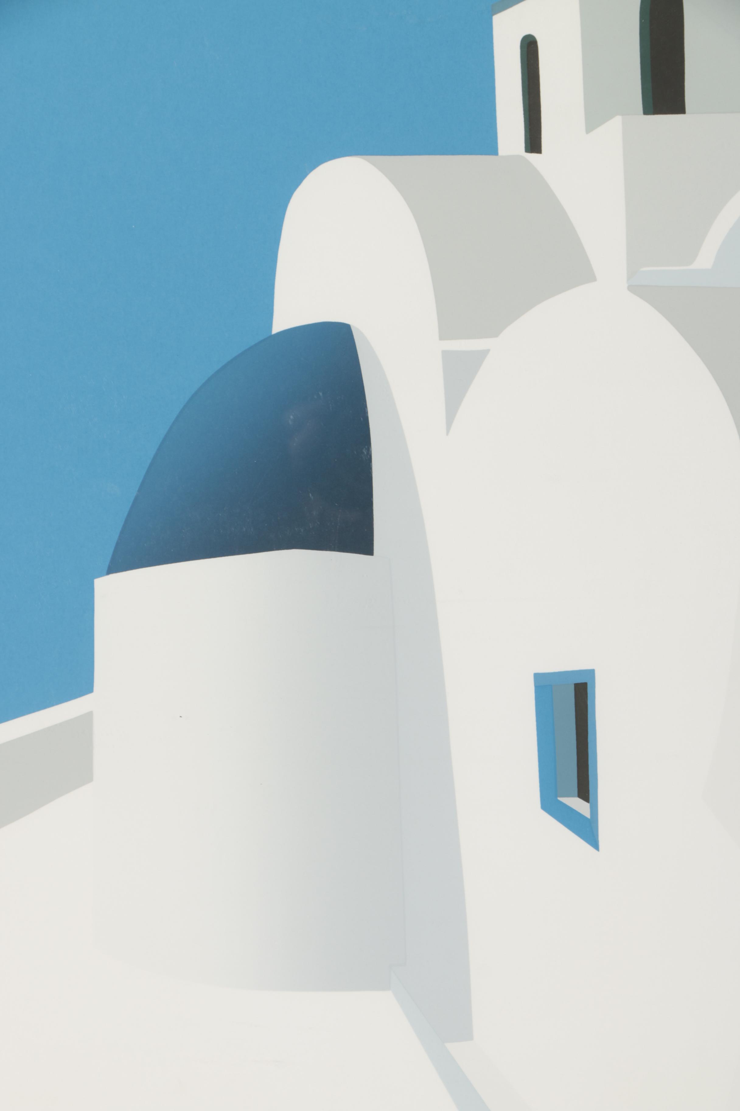 James Harrill Limited Edition Serigraph "Monastery Near Salonika"