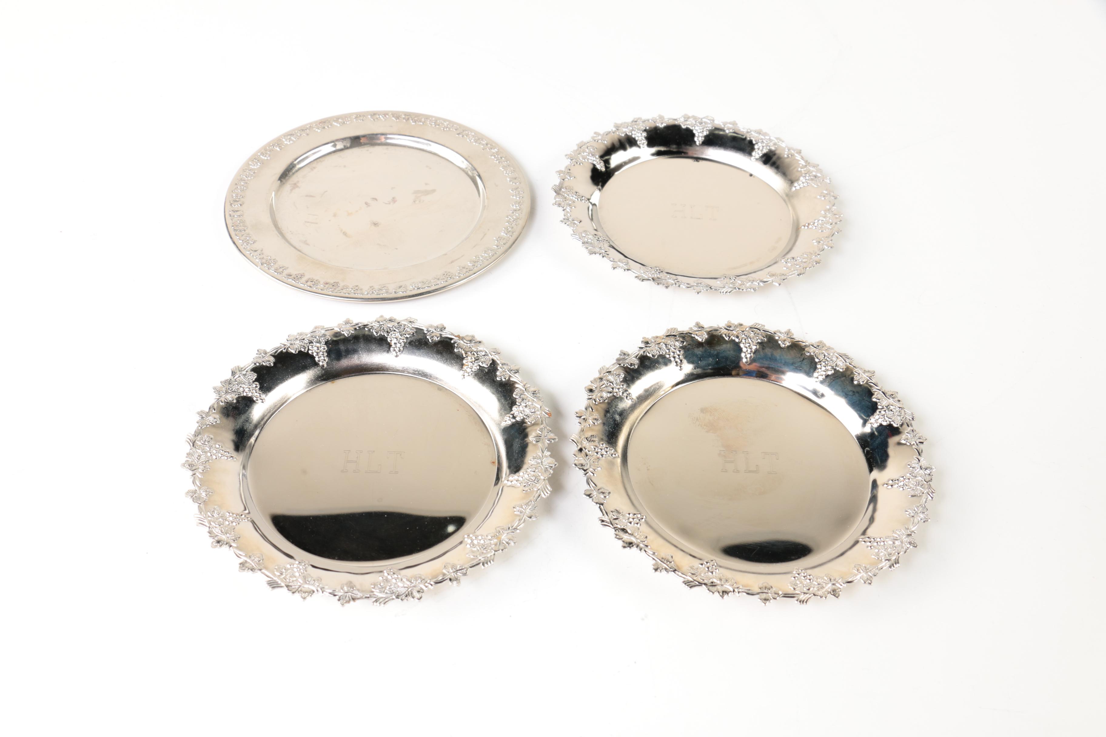 Reed & Barton Silver Plate Paul Revere Bowl with Purple Enamel and More