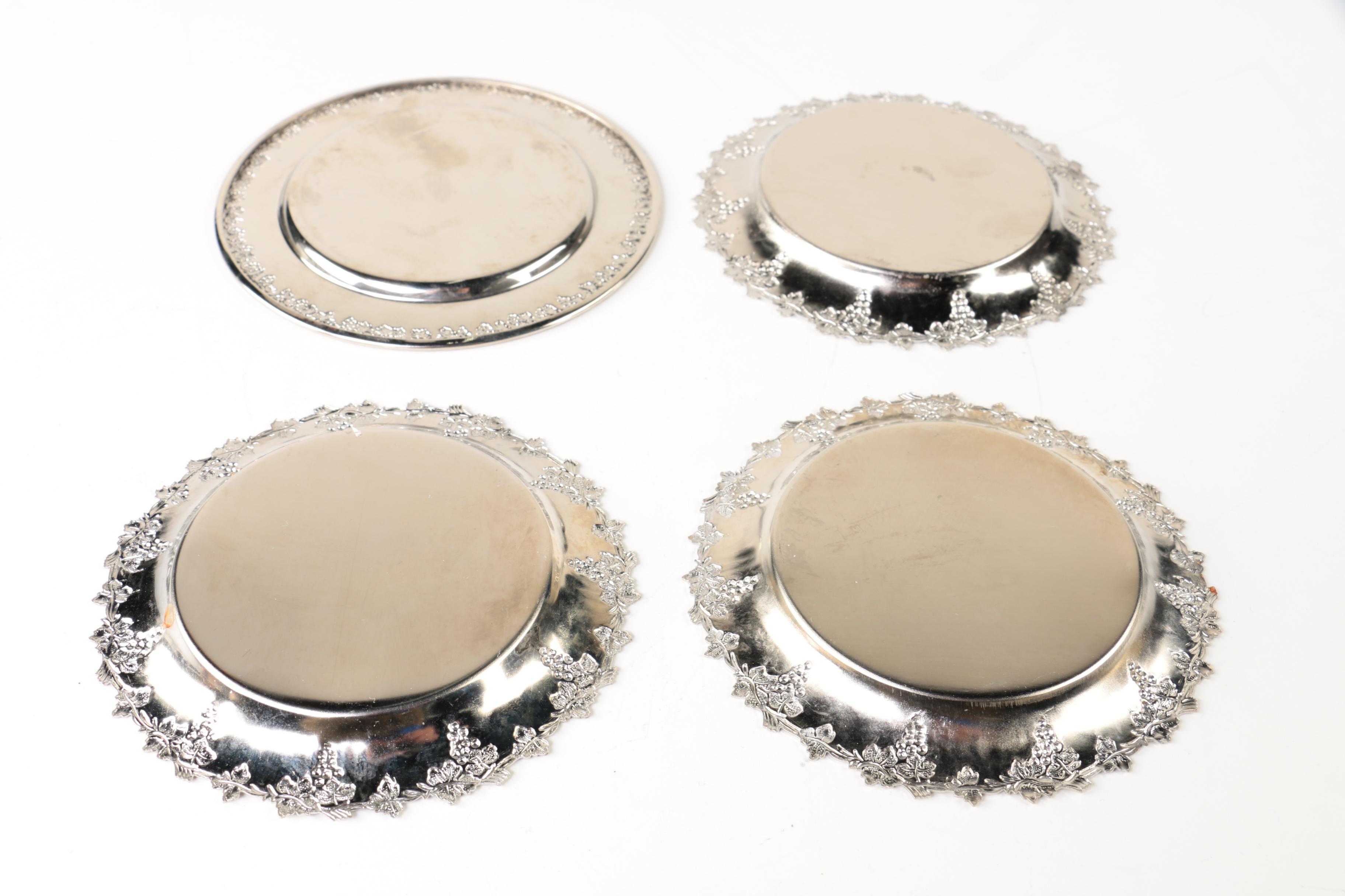 Reed & Barton Silver Plate Paul Revere Bowl with Purple Enamel and More