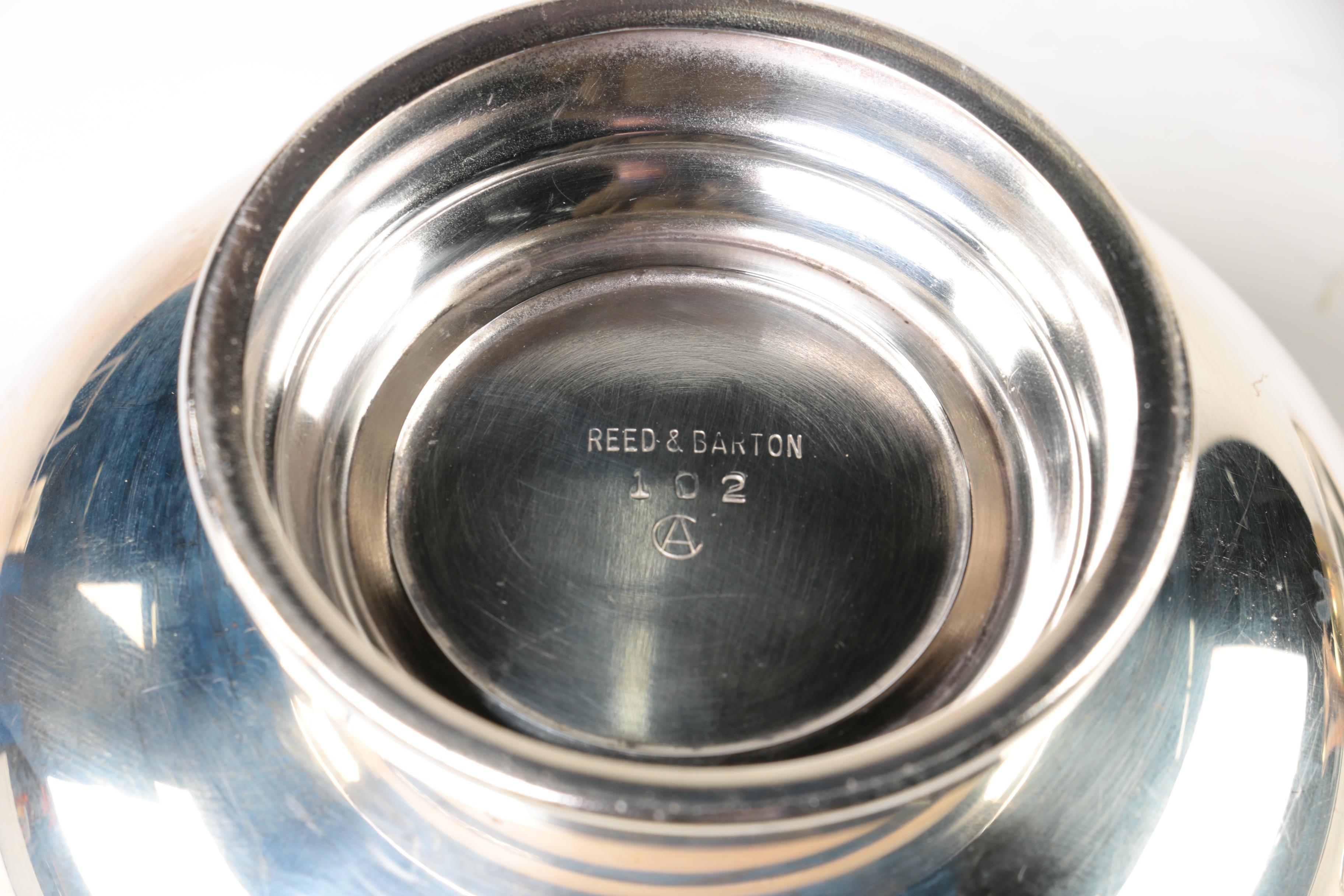 Reed & Barton Silver Plate Paul Revere Bowl with Purple Enamel and More