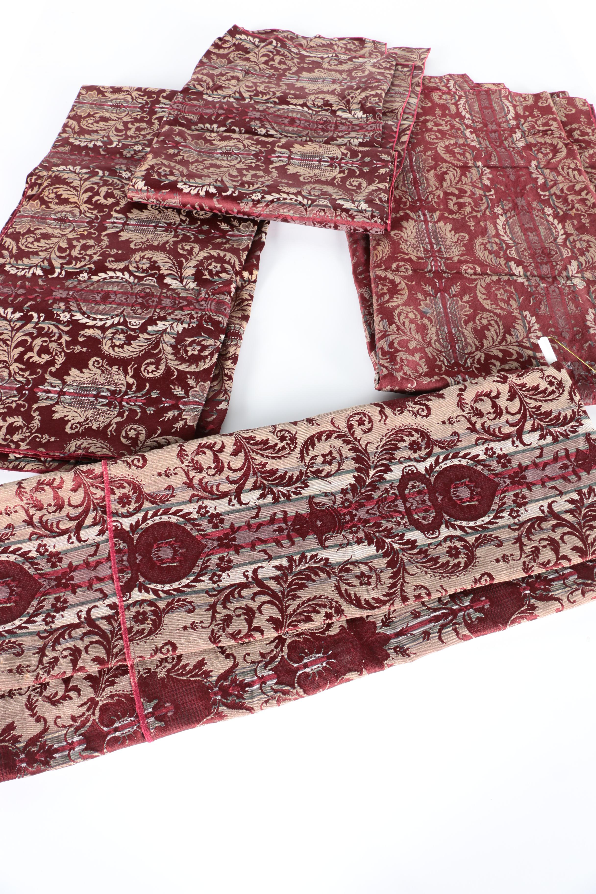 Assorted Damask Style Linens