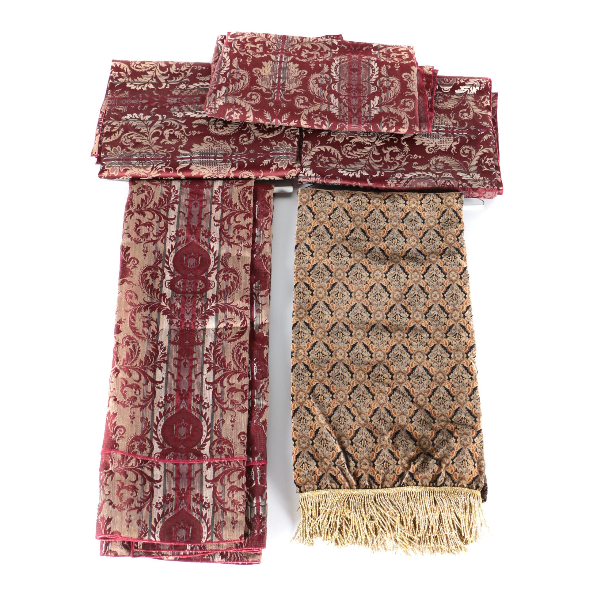 Assorted Damask Style Linens