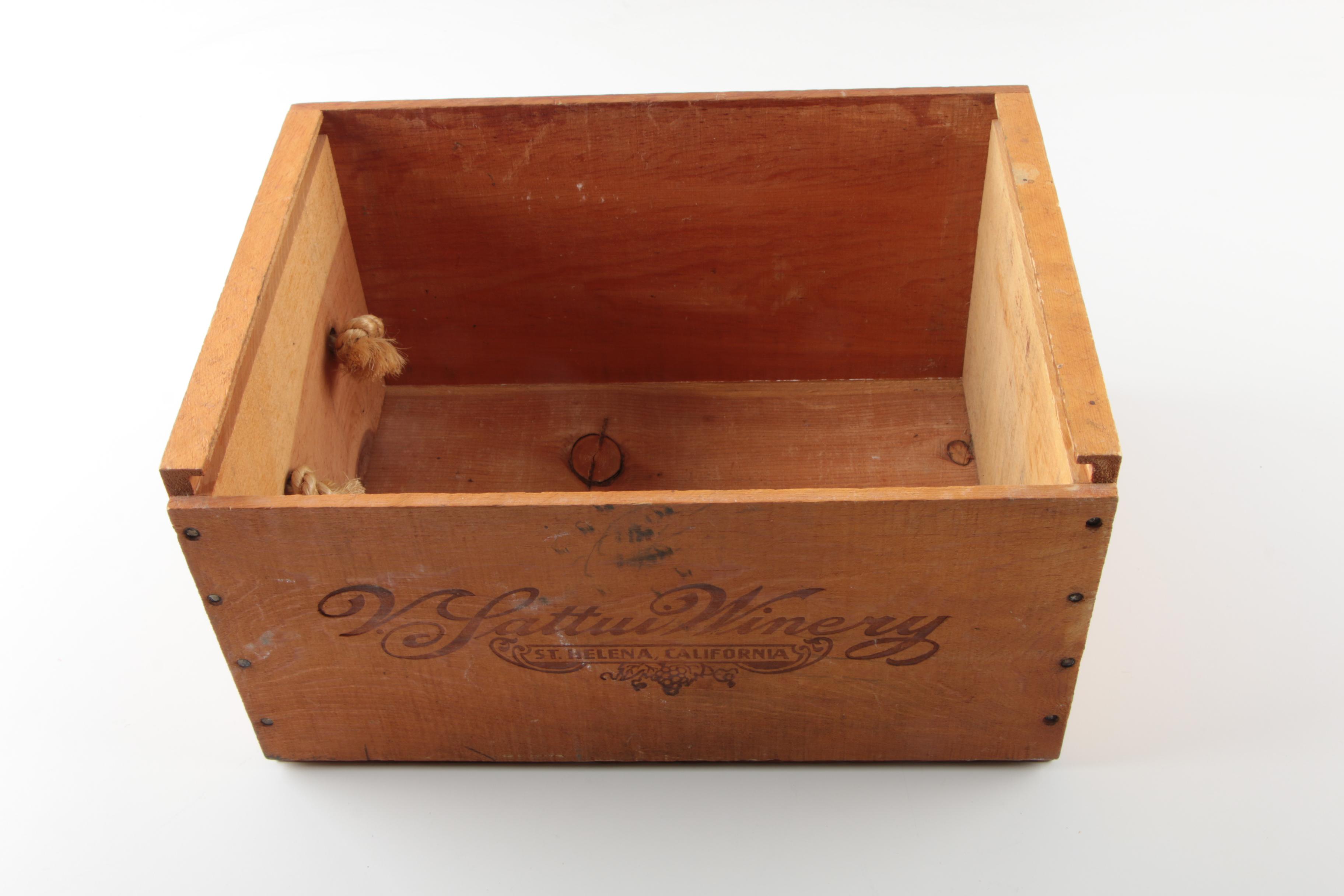 Vintage Napa Valley Winery Box