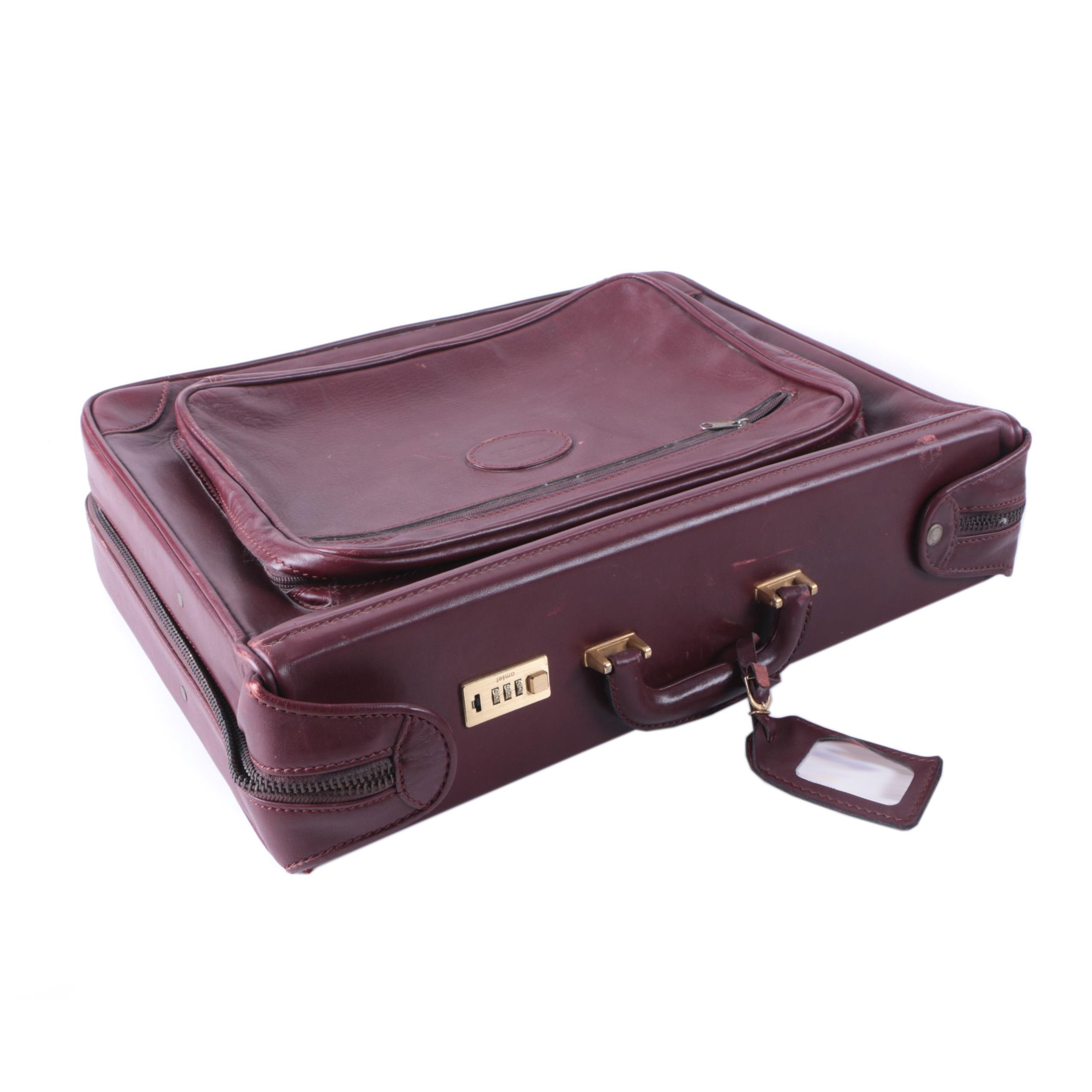 Vintage Amiet Leather Suitcase