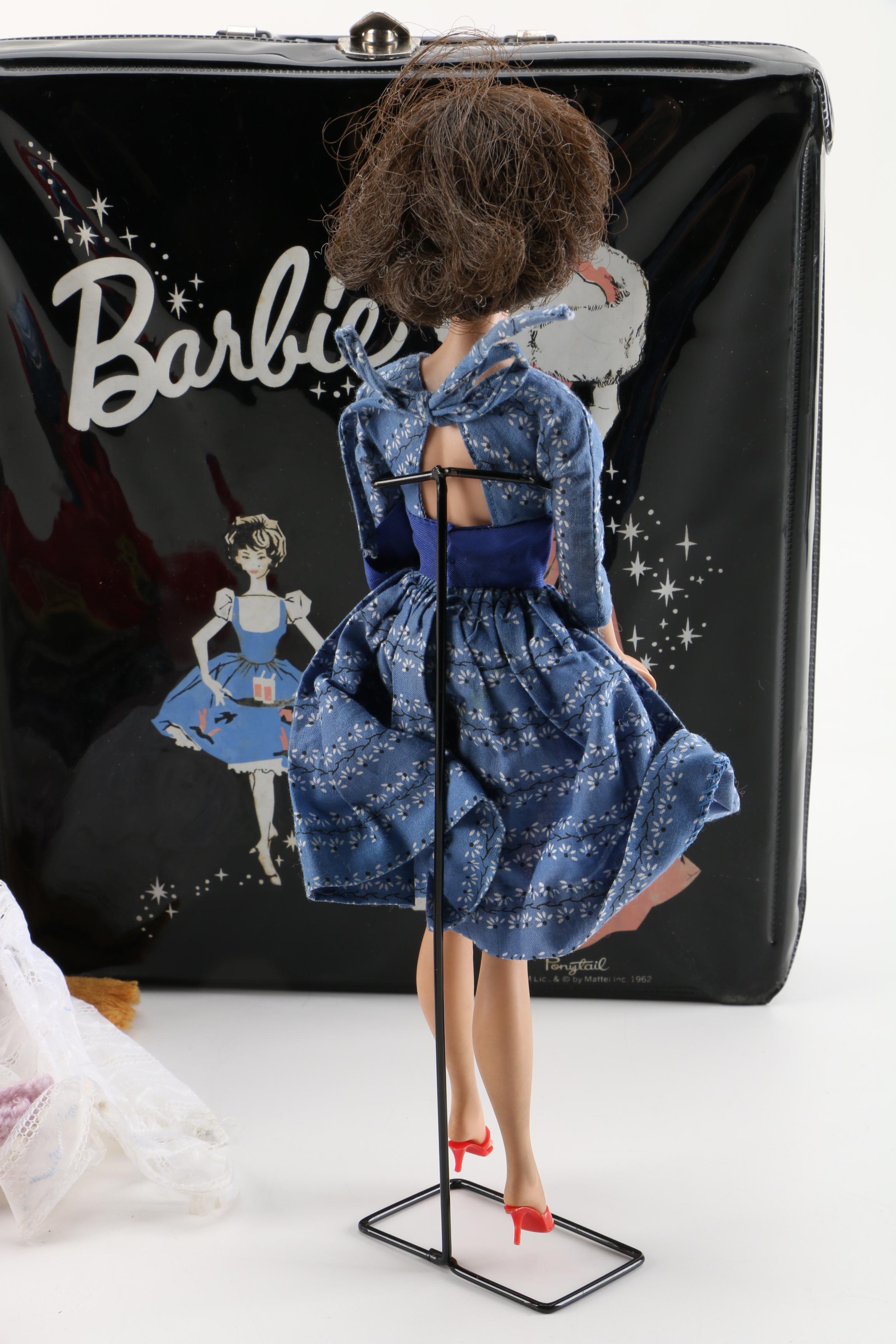 1960s "Fashion Queen" Barbie with 1962 Ponytail Case and Clothing