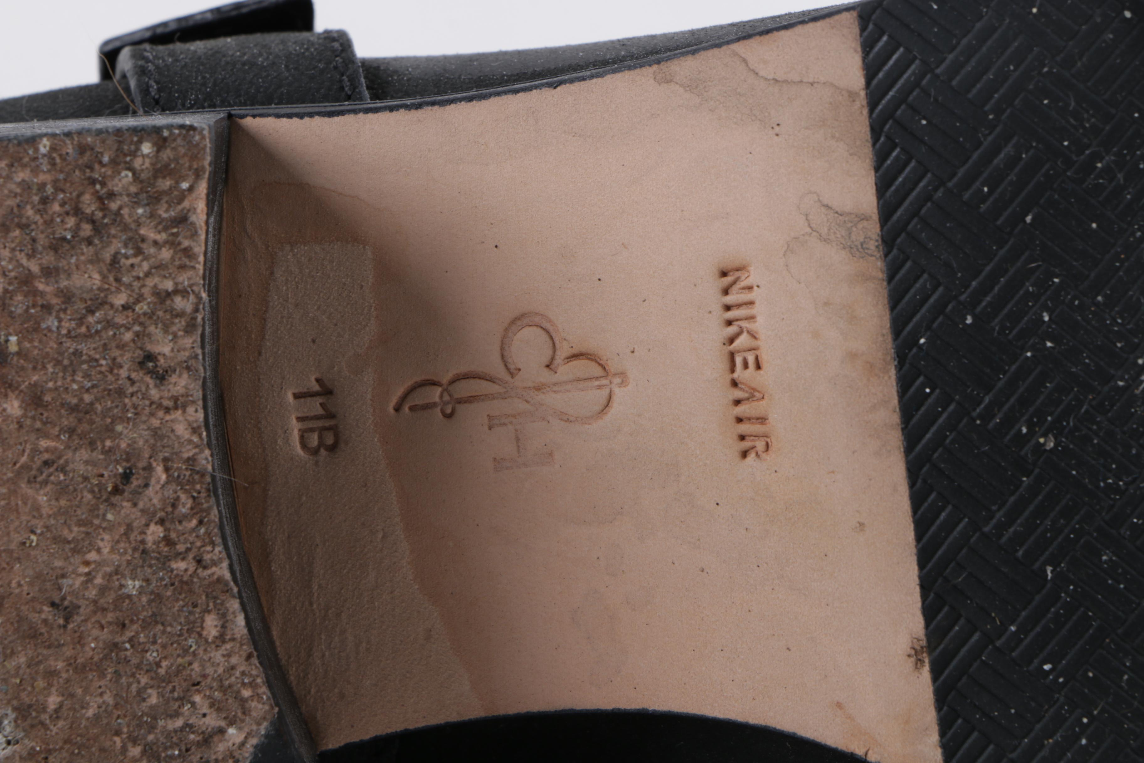 Cole Haan Leora Black Leather Boots with Buckle Straps