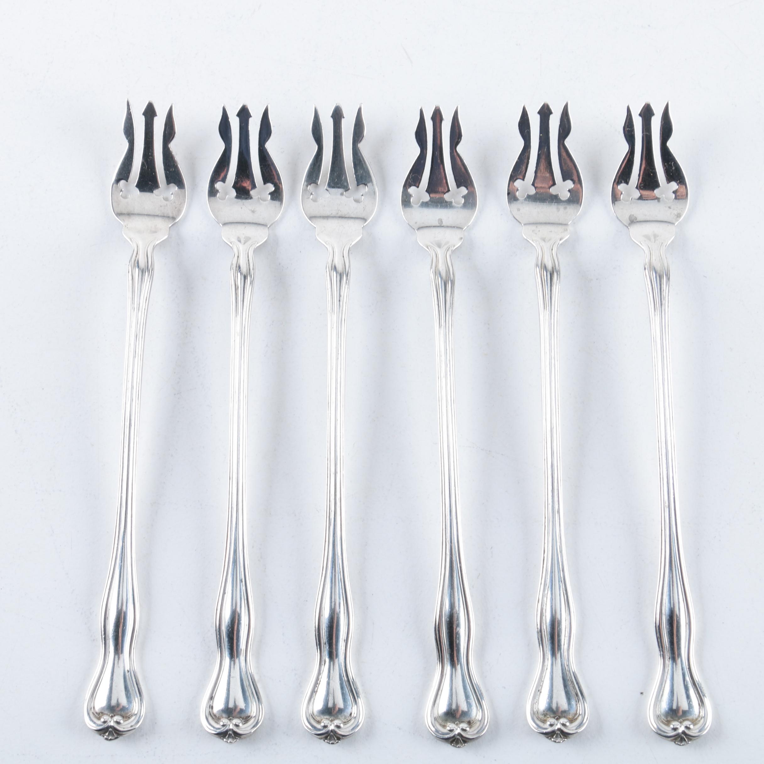 Collection of Mechanics Sterling Co. "Mount Vernon" Sterling Silver Oyster Forks