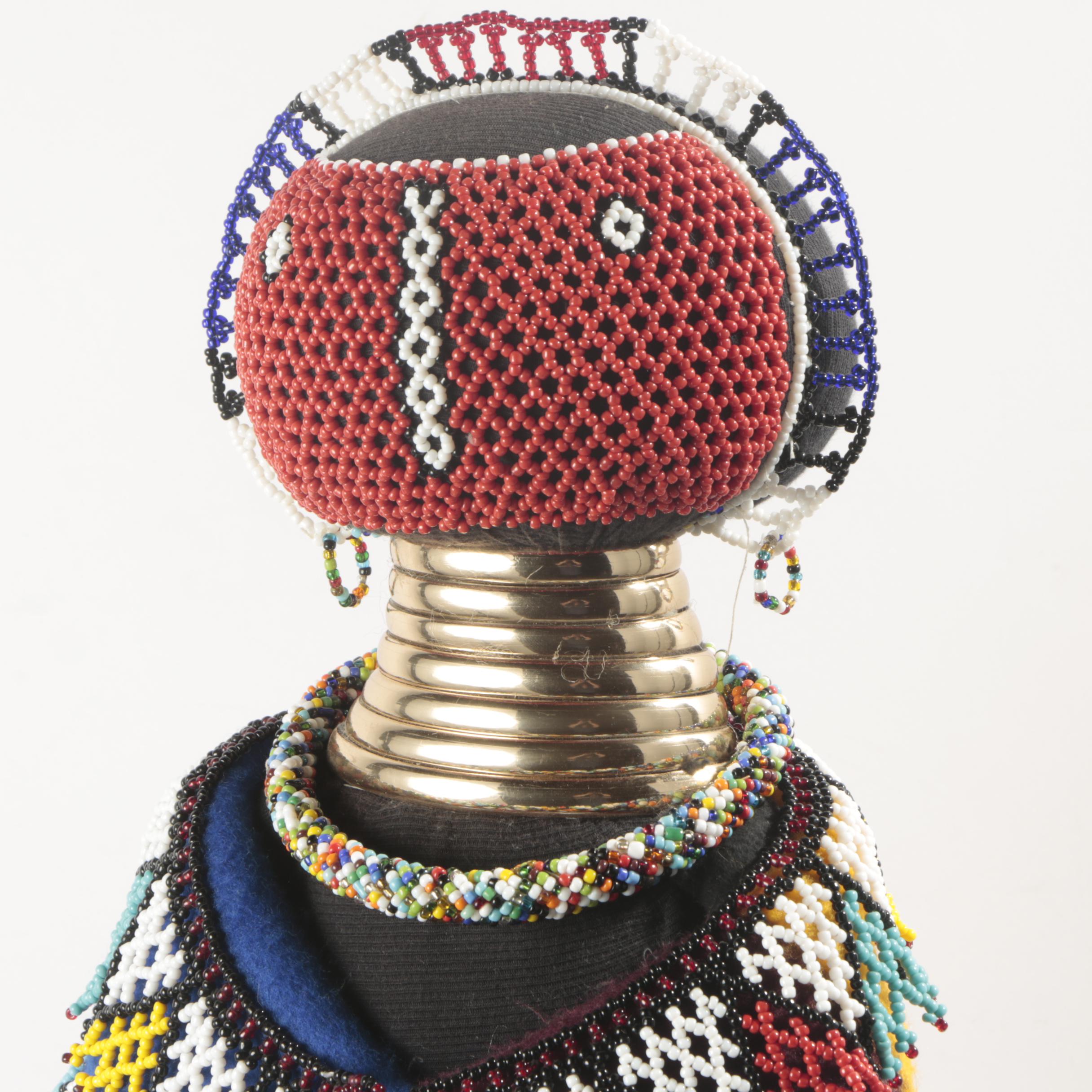 Ndebele Style Beaded Figure From South Africa