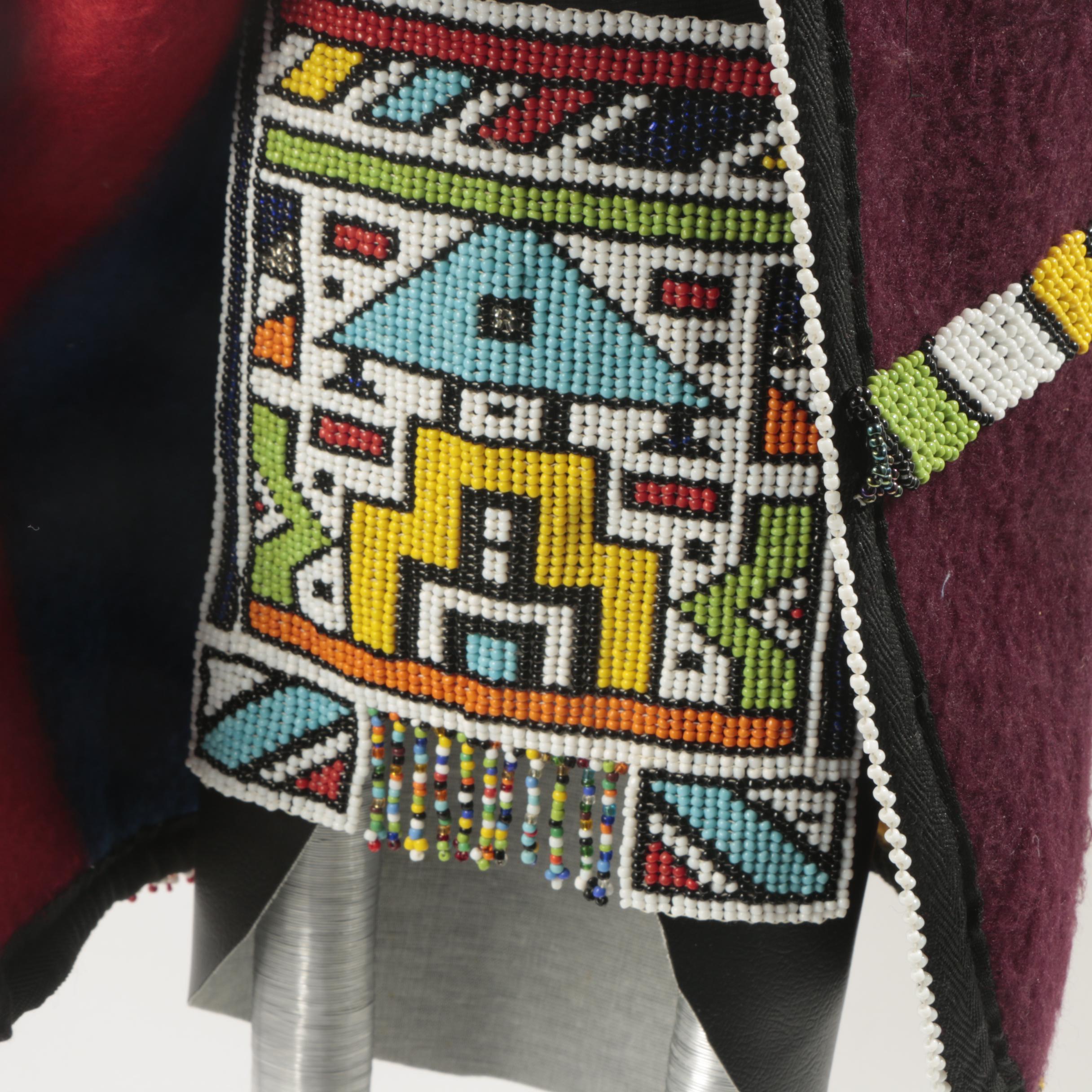 Ndebele Style Beaded Figure From South Africa