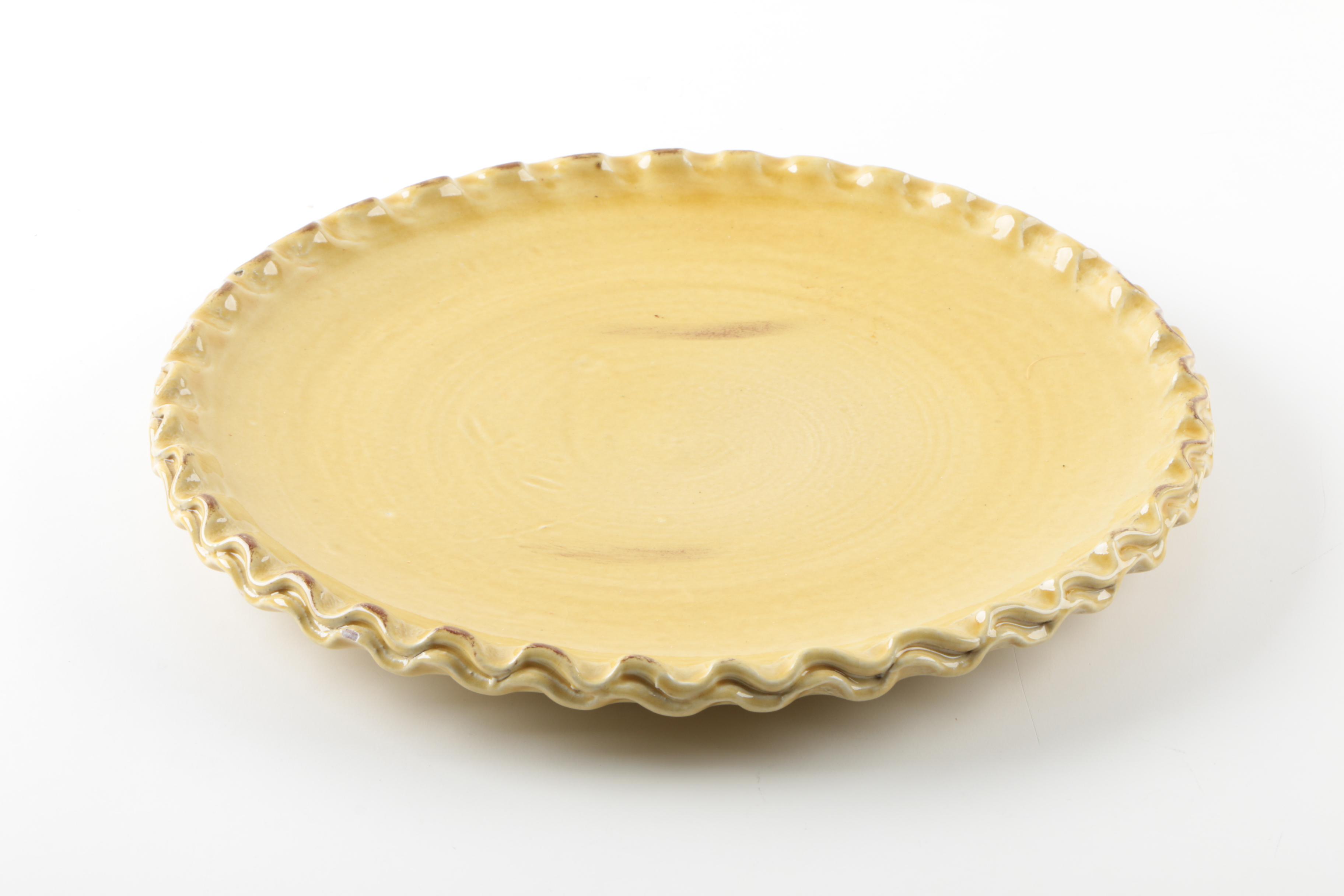 Mexican Ceramic Cake Stand and Serving Plate