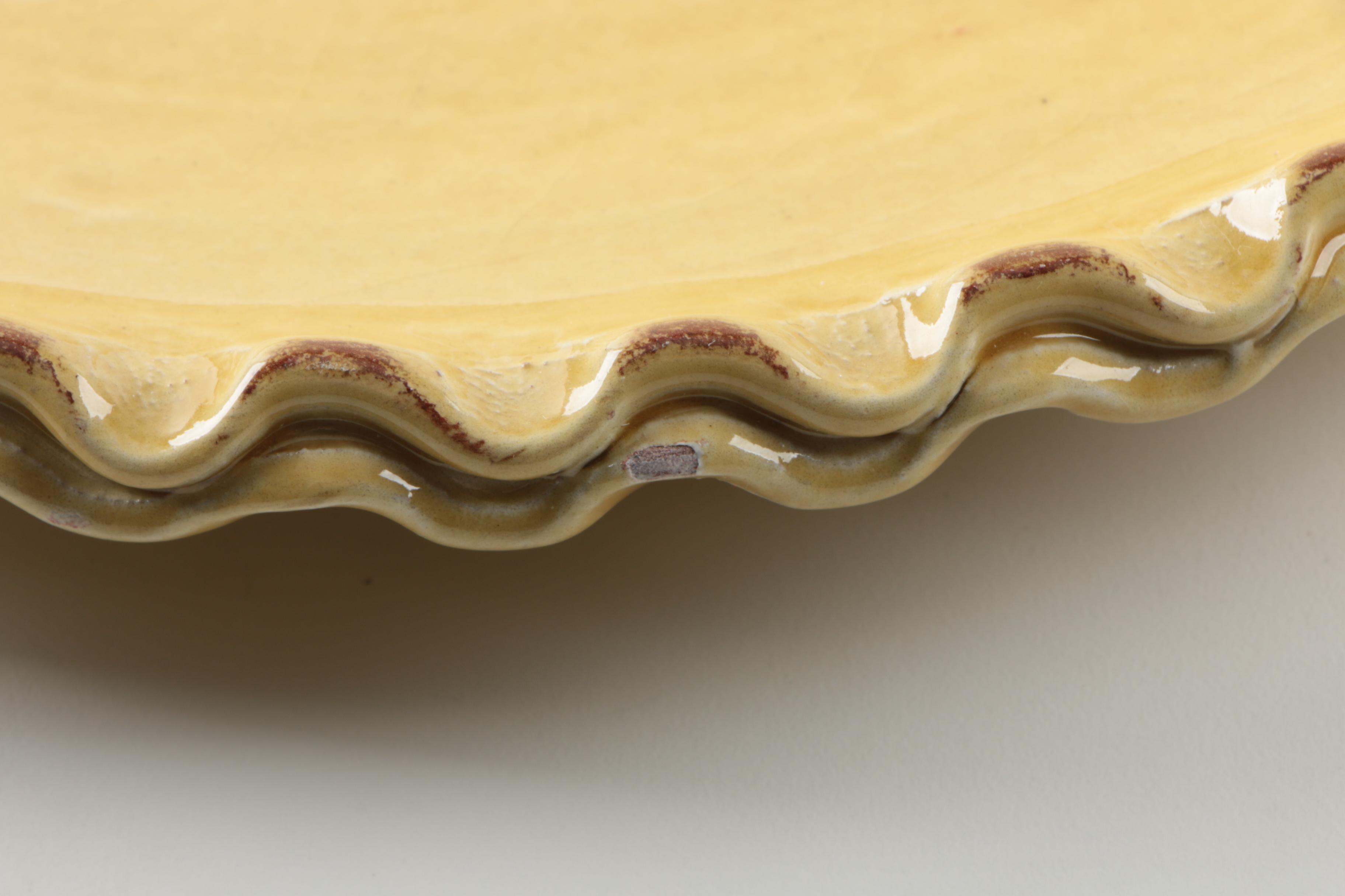 Mexican Ceramic Cake Stand and Serving Plate