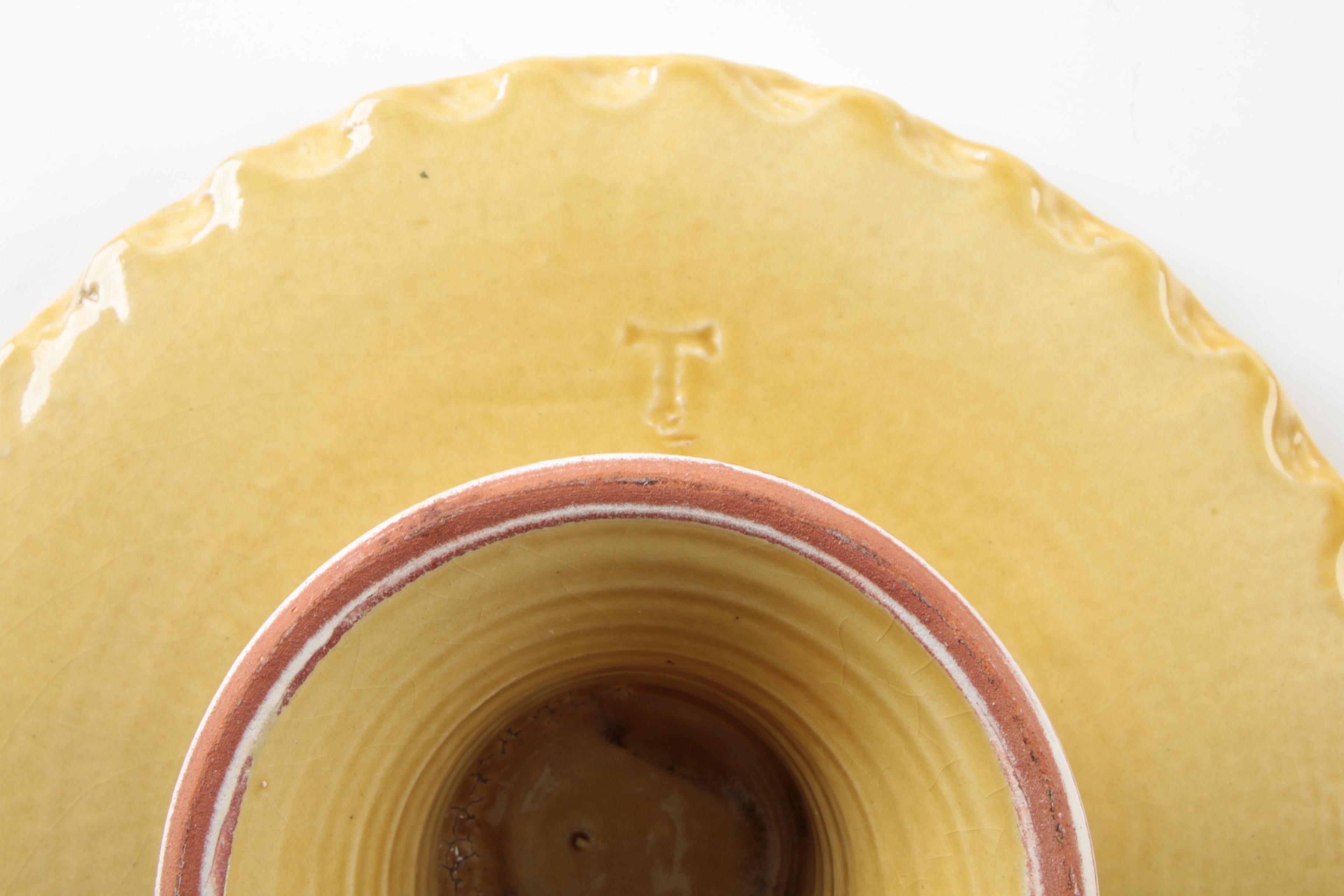 Mexican Ceramic Cake Stand and Serving Plate