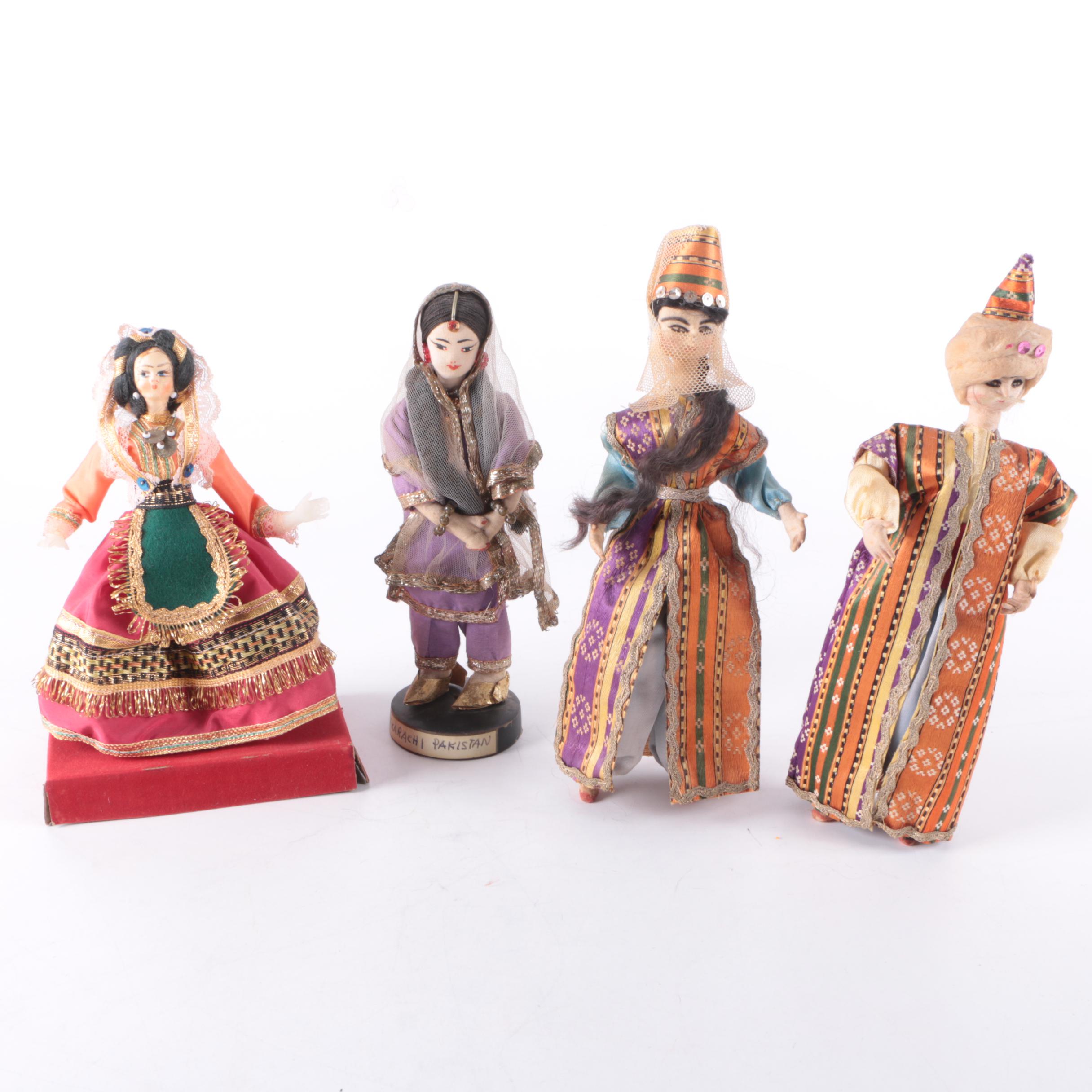 Vintage International Souvenir Dolls Including Pakistan