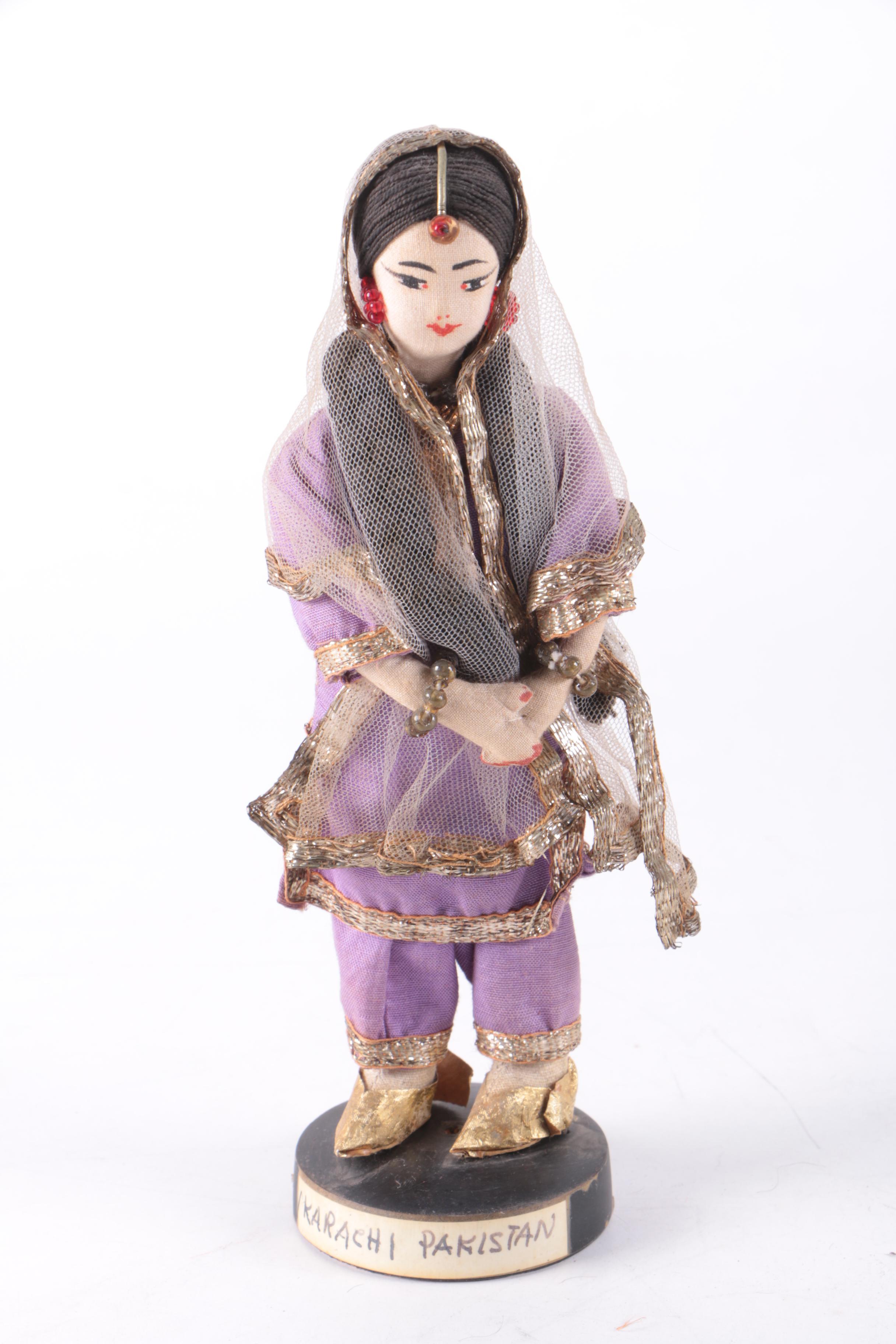 Vintage International Souvenir Dolls Including Pakistan