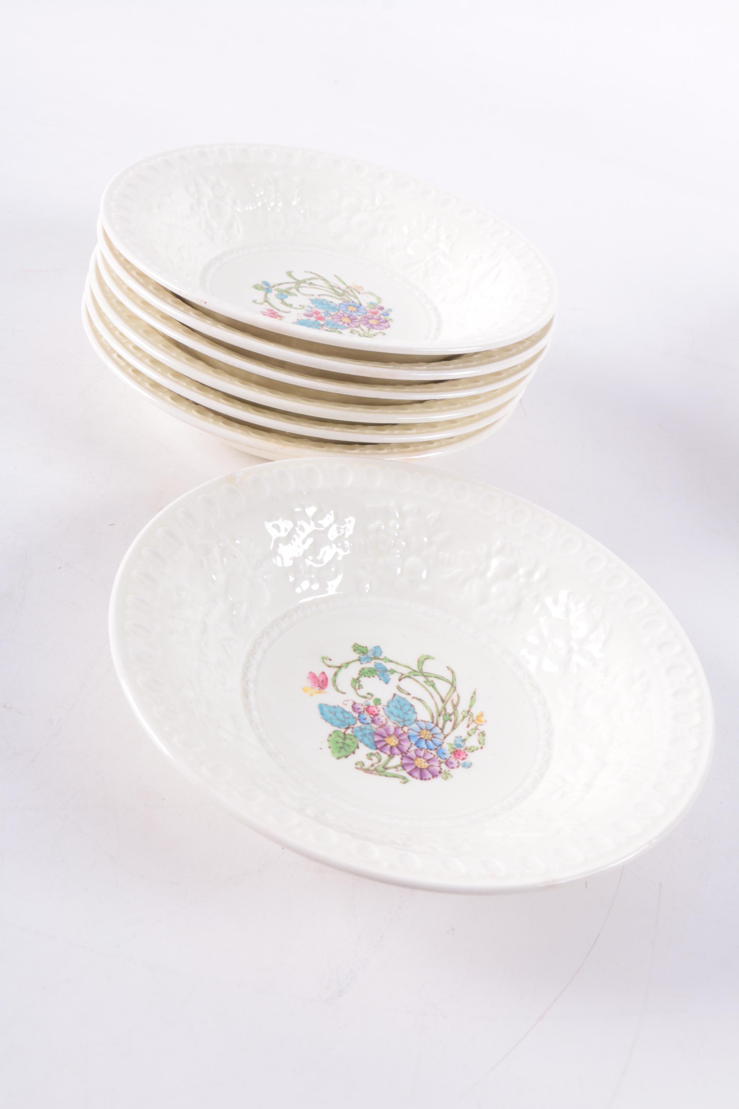 Vintage Wedgwood Wellesley "Montreal" Embossed Dinnerware 1930-57