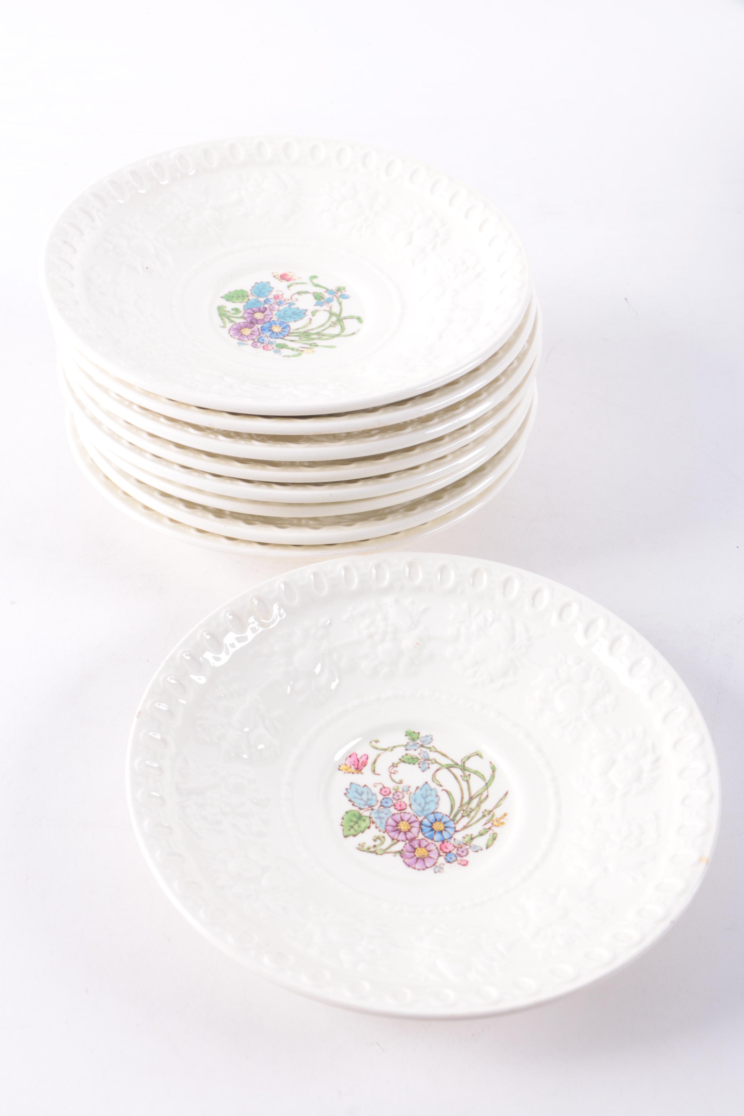 Vintage Wedgwood Wellesley "Montreal" Embossed Dinnerware 1930-57