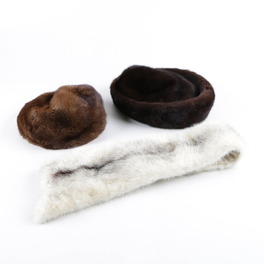 Vintage Fur Hats and Miss Alice for Lord & Taylor Mink Fur Collar