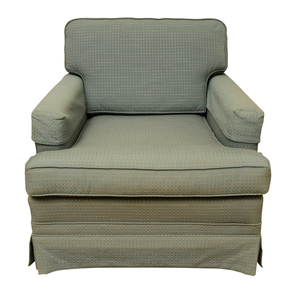 Blue Upholstered Club Chair