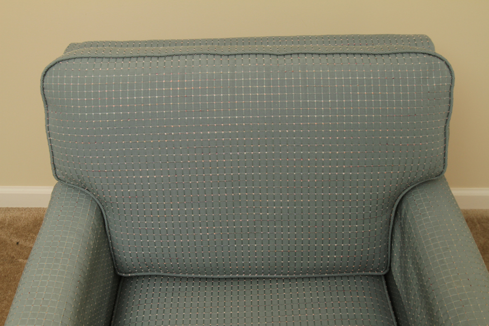 Blue Upholstered Club Chair