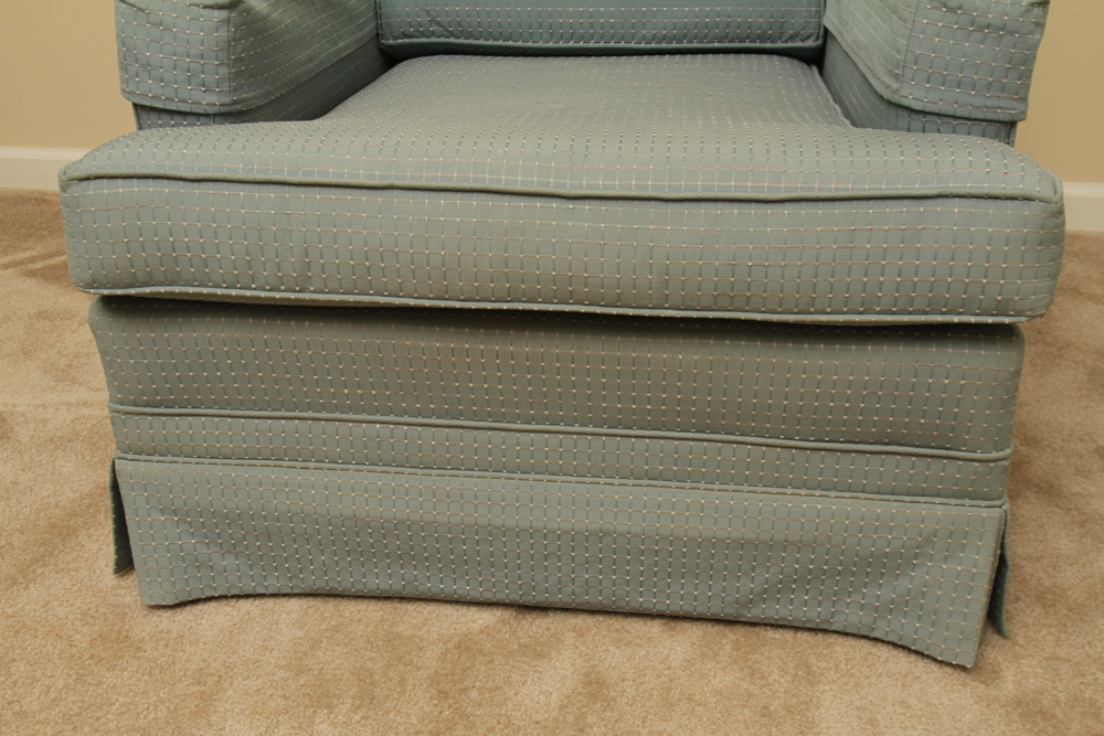 Blue Upholstered Club Chair