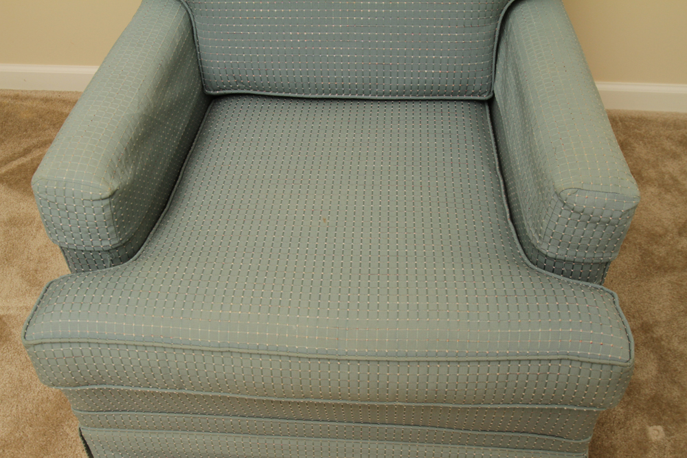 Blue Upholstered Club Chair
