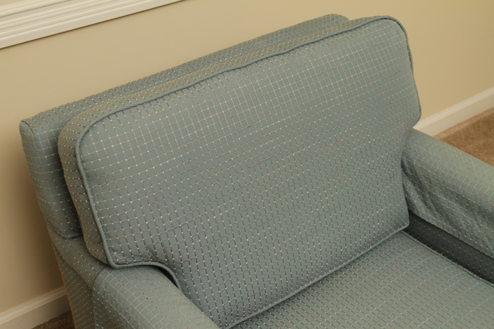 Blue Upholstered Club Chair