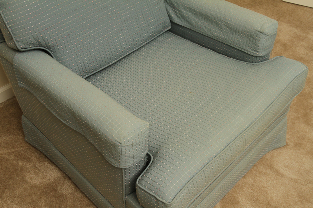 Blue Upholstered Club Chair