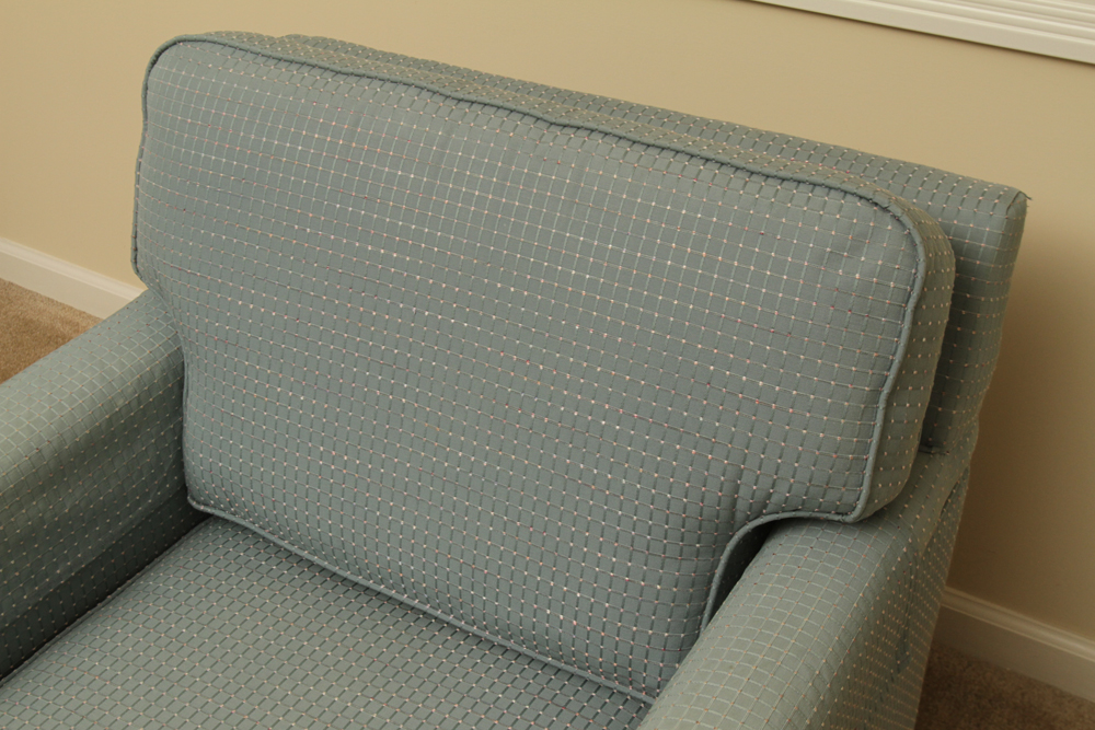 Blue Upholstered Club Chair