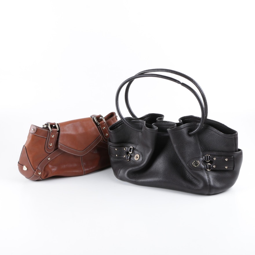 Cole Haan Paige and Village Classics Handbags in Brown and Black Leather