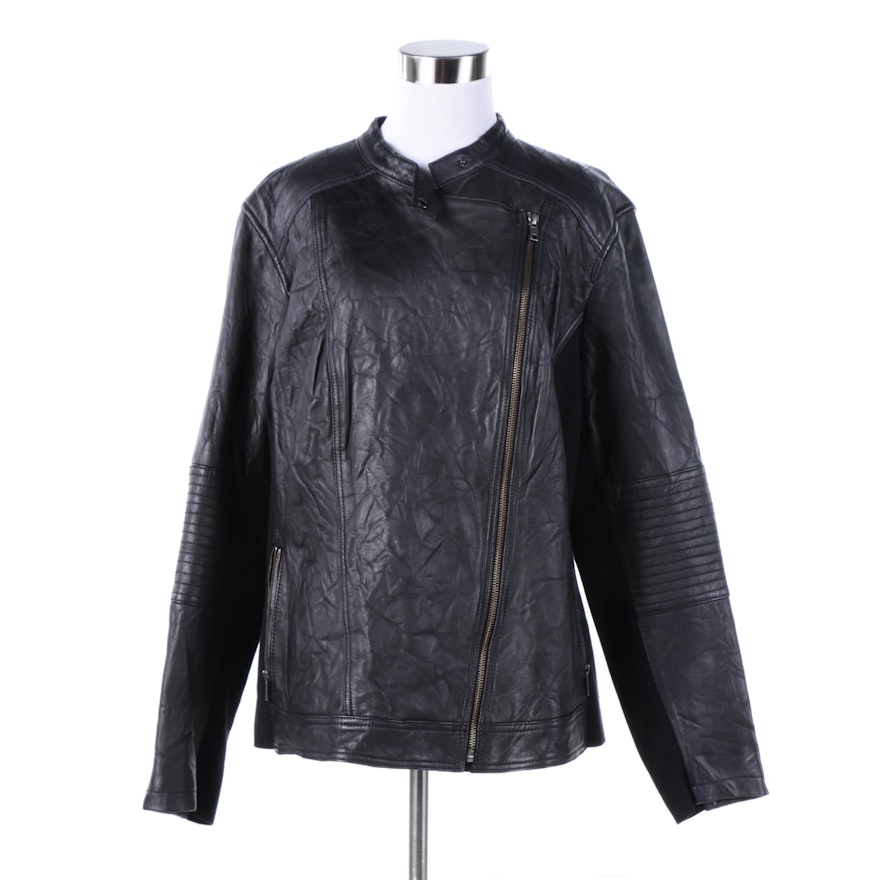 Women's Caslon Black Leather Jacket