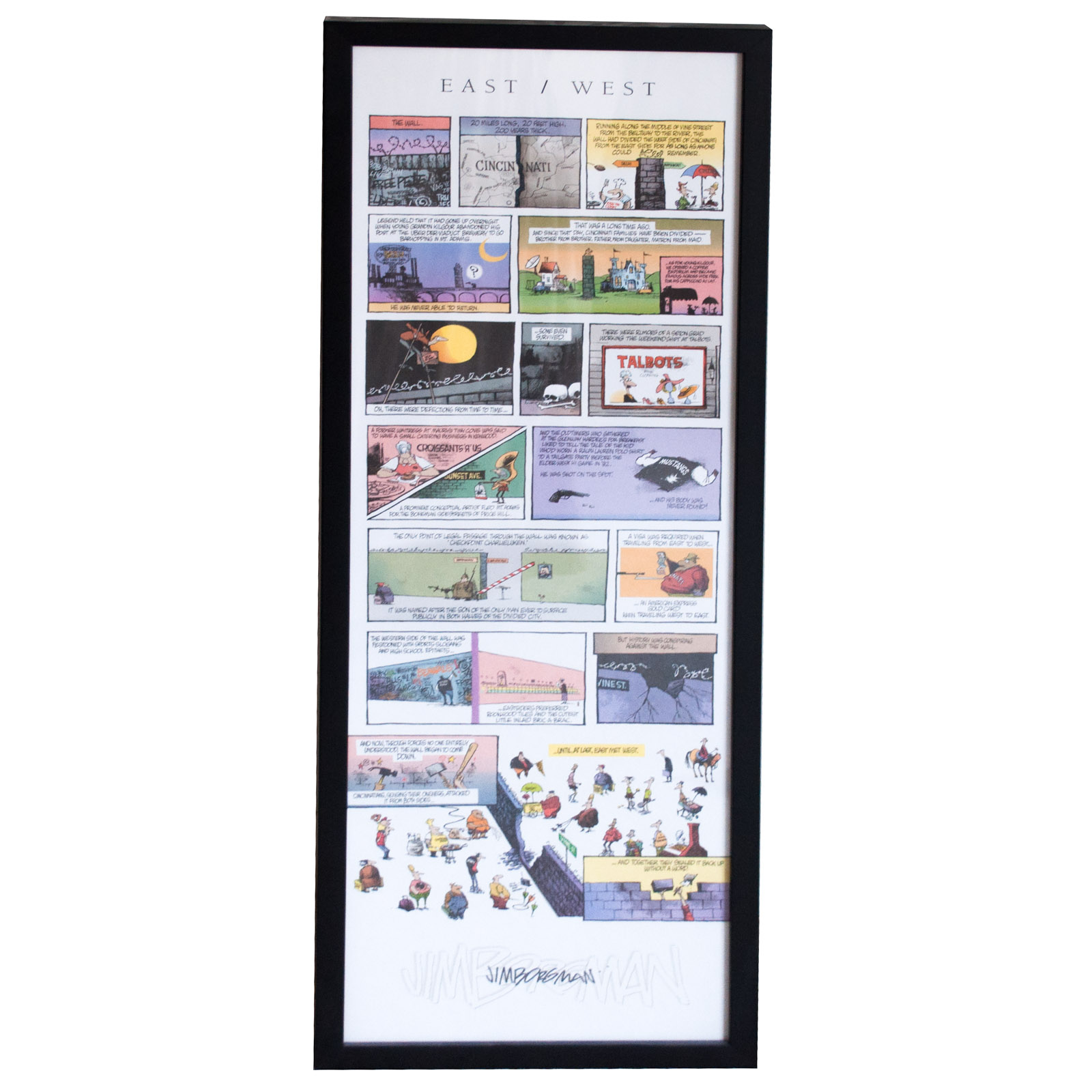 Jim Borgman "East/West" Cincinnati Comic Print