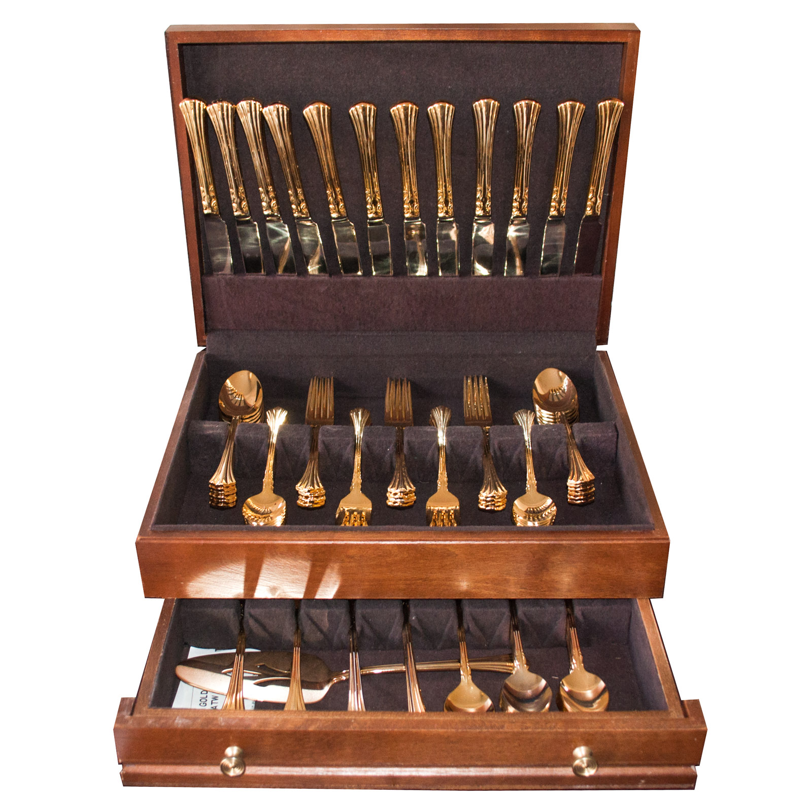 Towle Gold Plated "Classic Plume" Flatware