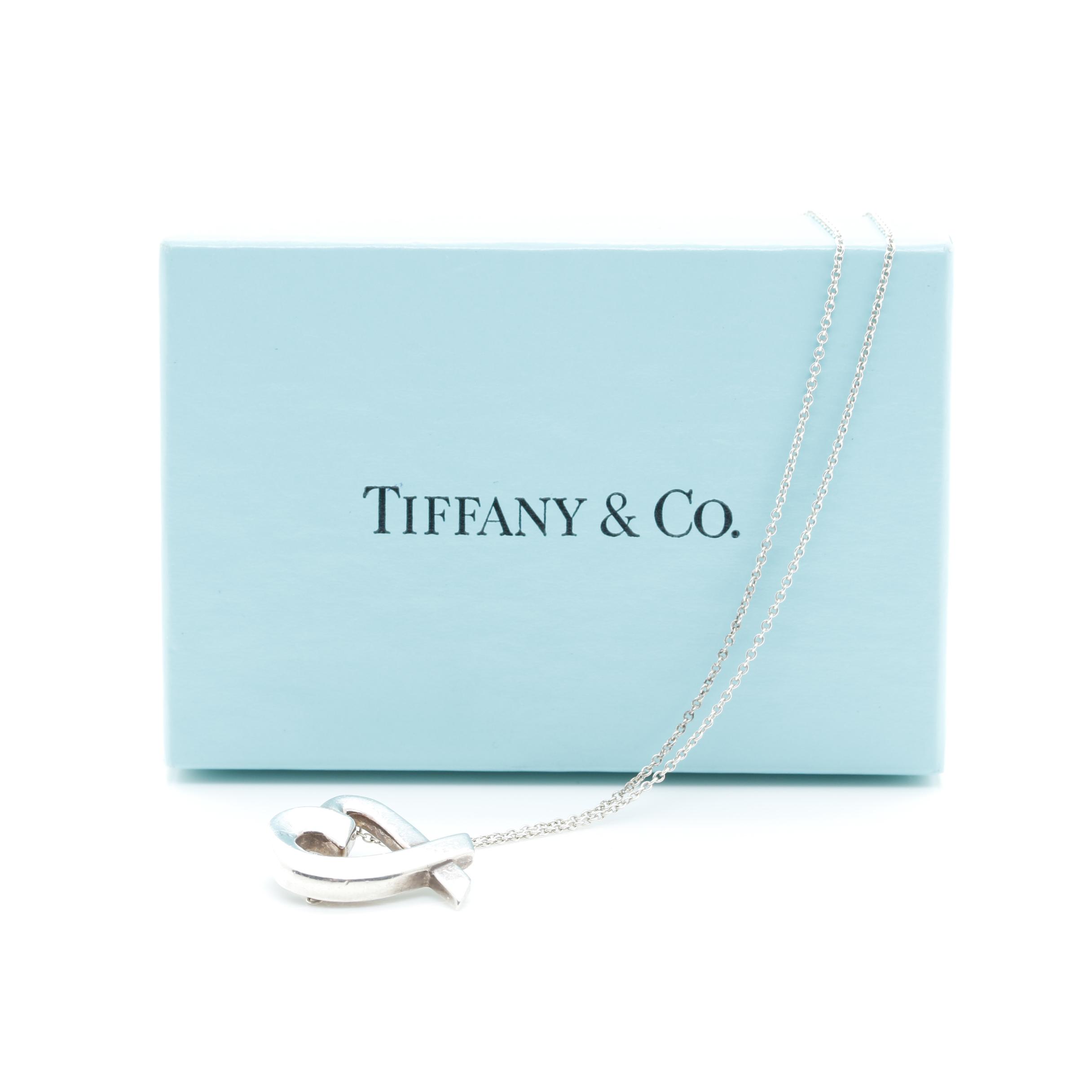 Paloma Picasso for Tiffany & Co. "Loving Heart" Sterling Silver Necklace