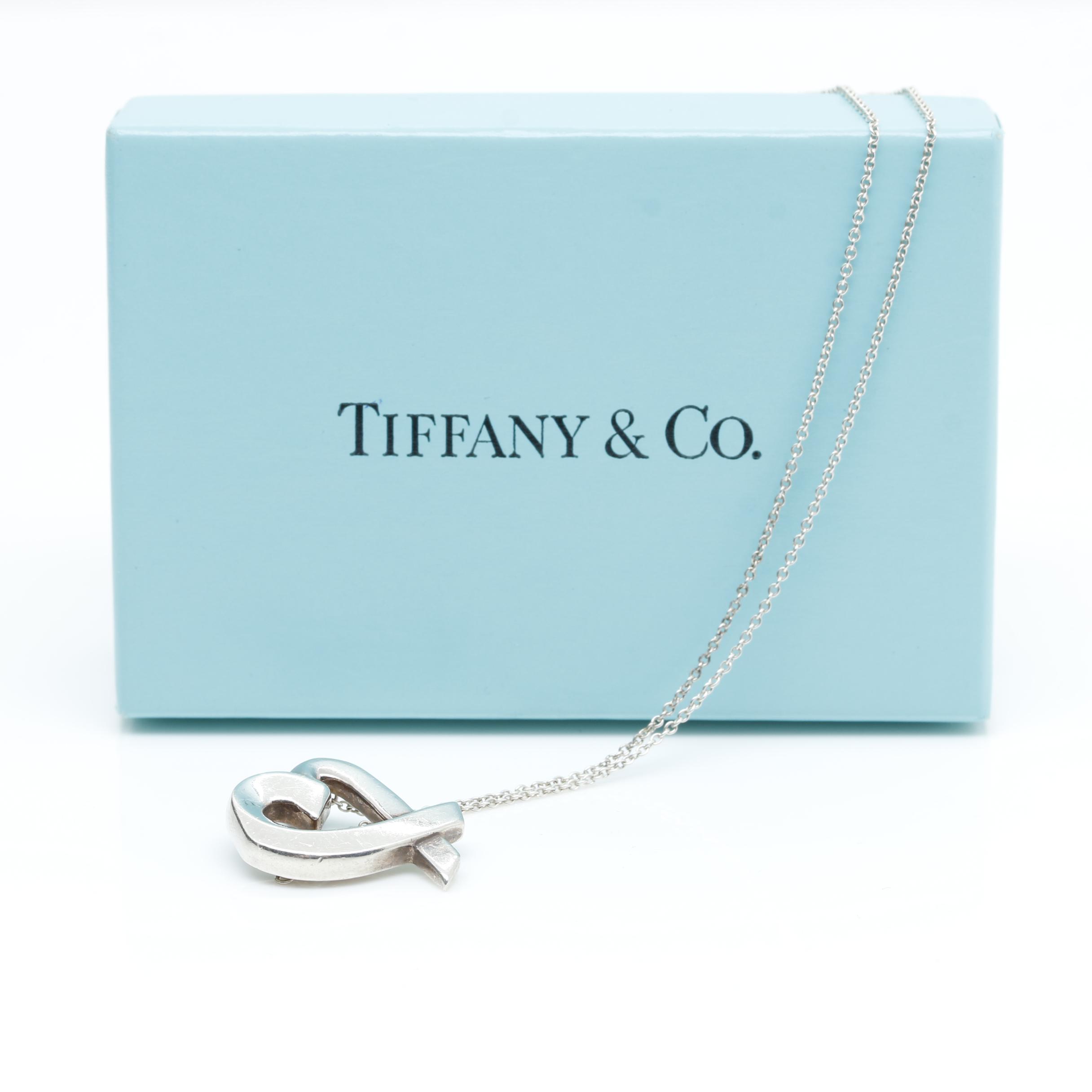 Paloma Picasso for Tiffany & Co. "Loving Heart" Sterling Silver Necklace