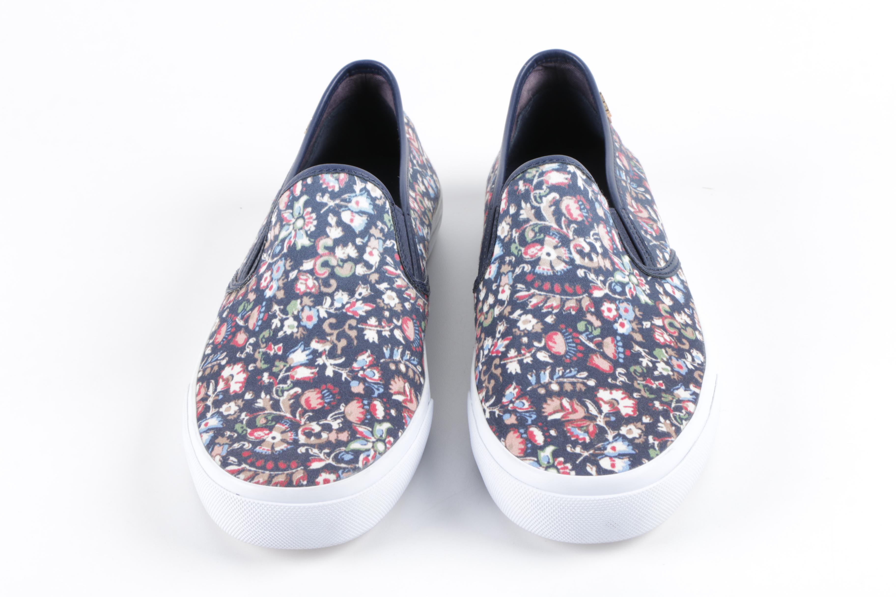 Tory Burch Floral Burch Slip-Ons and Quilted Flats