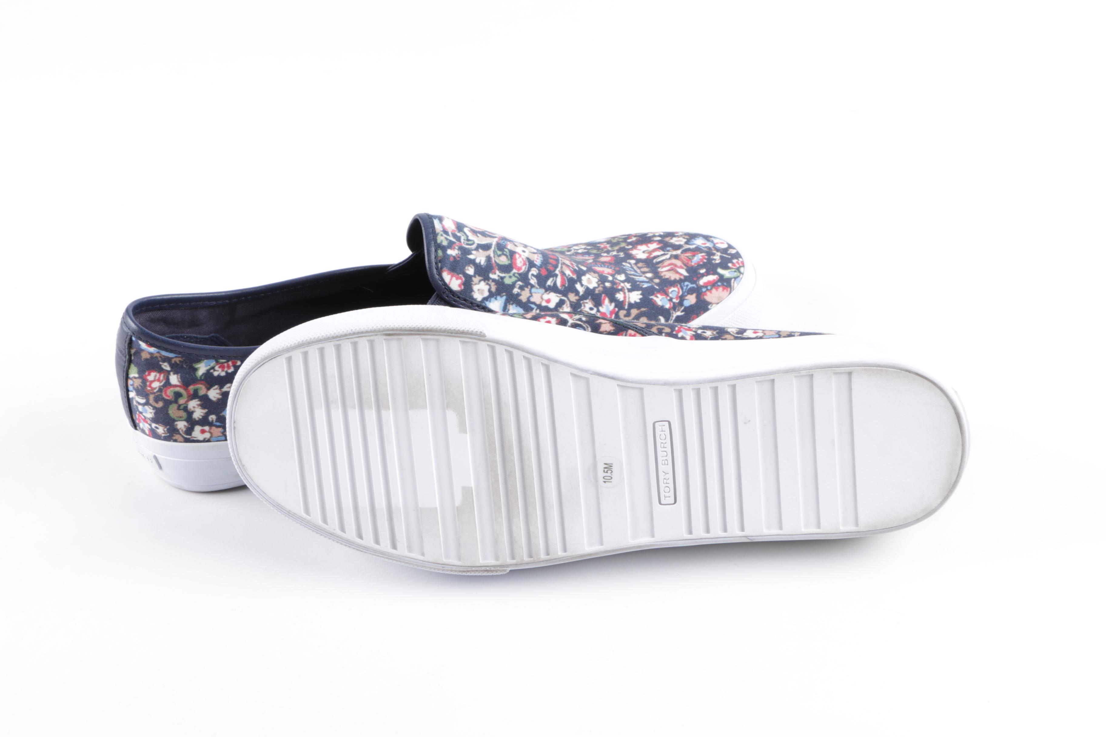 Tory Burch Floral Burch Slip-Ons and Quilted Flats
