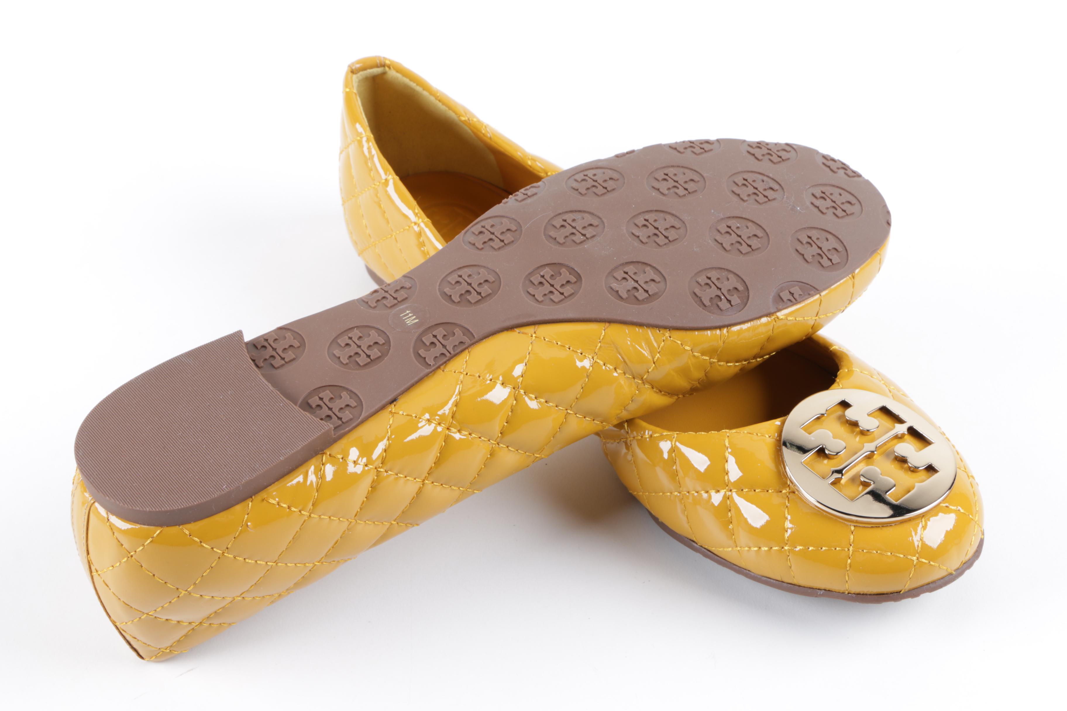 Tory Burch Floral Burch Slip-Ons and Quilted Flats