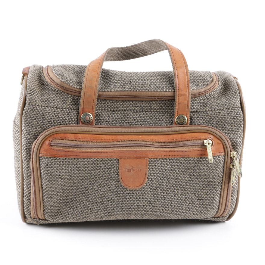 Hartmann Vintage Fabric and Leather Duffel Bag