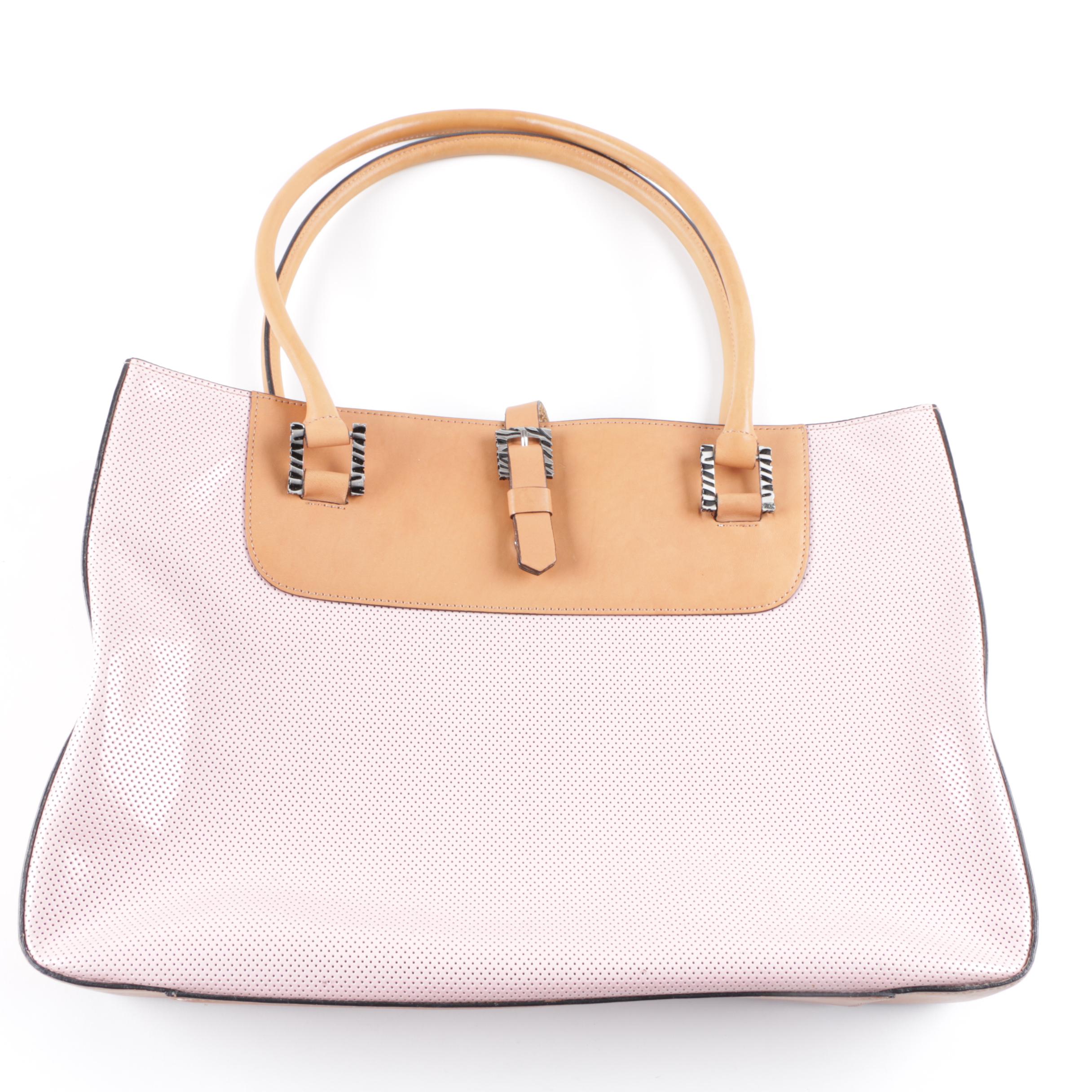 Adrienne Vittadini Perforated Leather Tote Bag