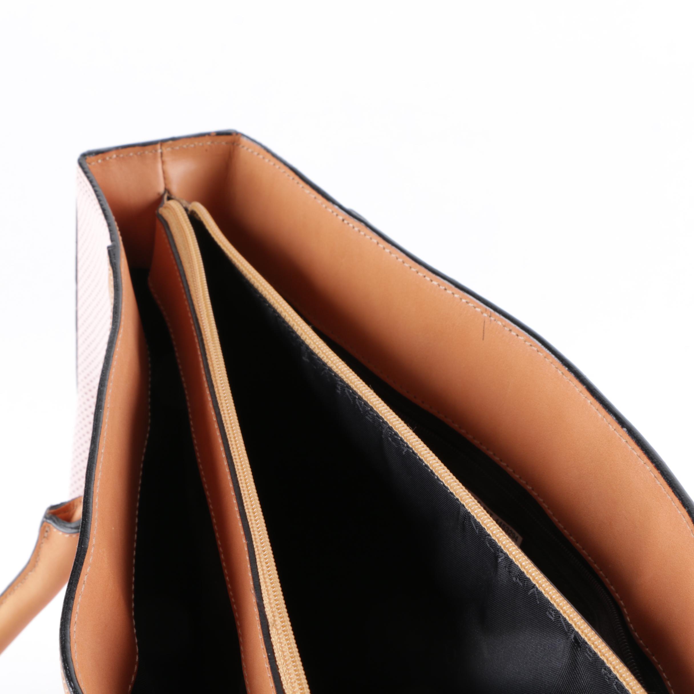 Adrienne Vittadini Perforated Leather Tote Bag