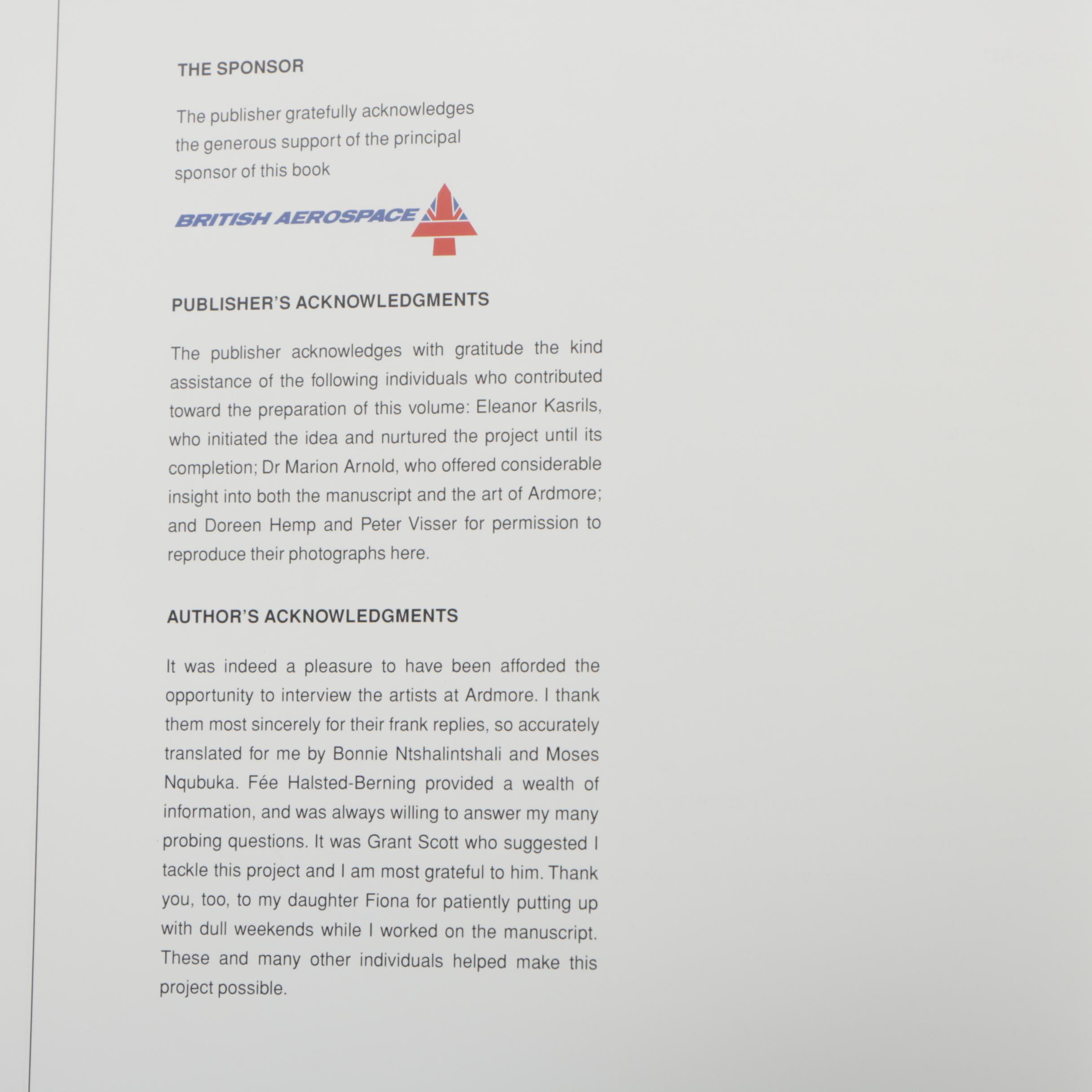 1998 "Ardmore: An African Discovery" by Gillian Scott and Signed Jar