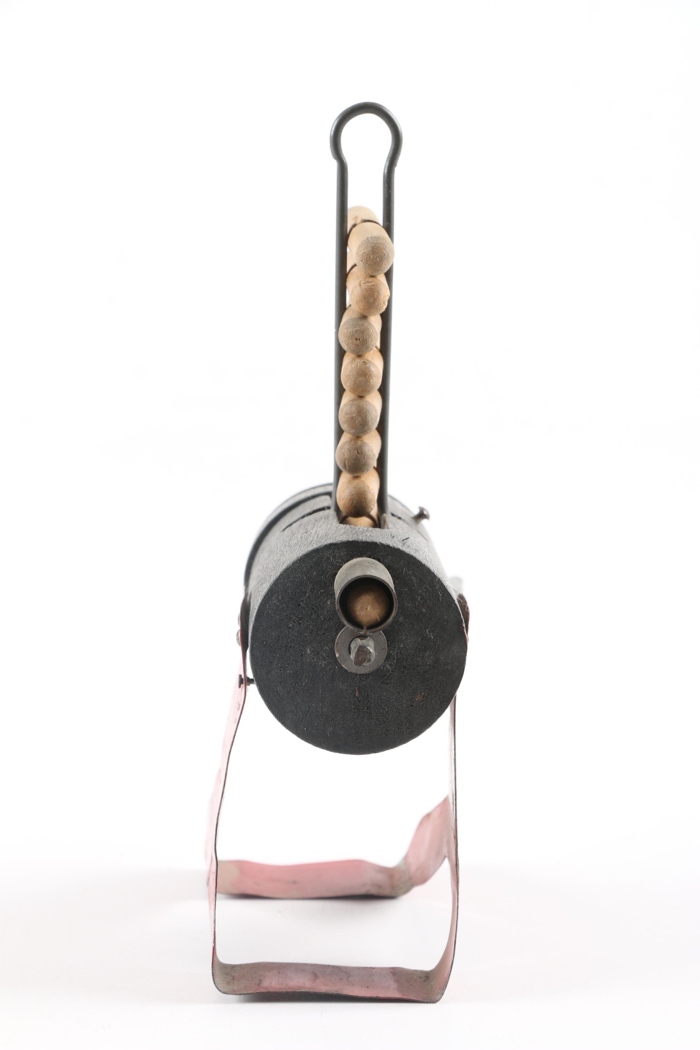 1930s Marx Tin WWI Military Figures and Rapid Fire Toy Cannon